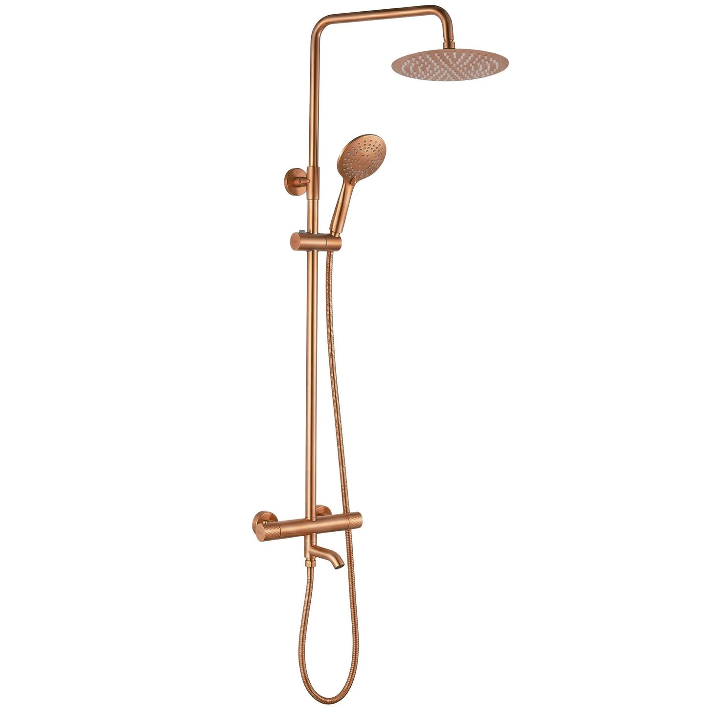 Coloana de dus cu termostat Lungo Diamond Copper Brush  8