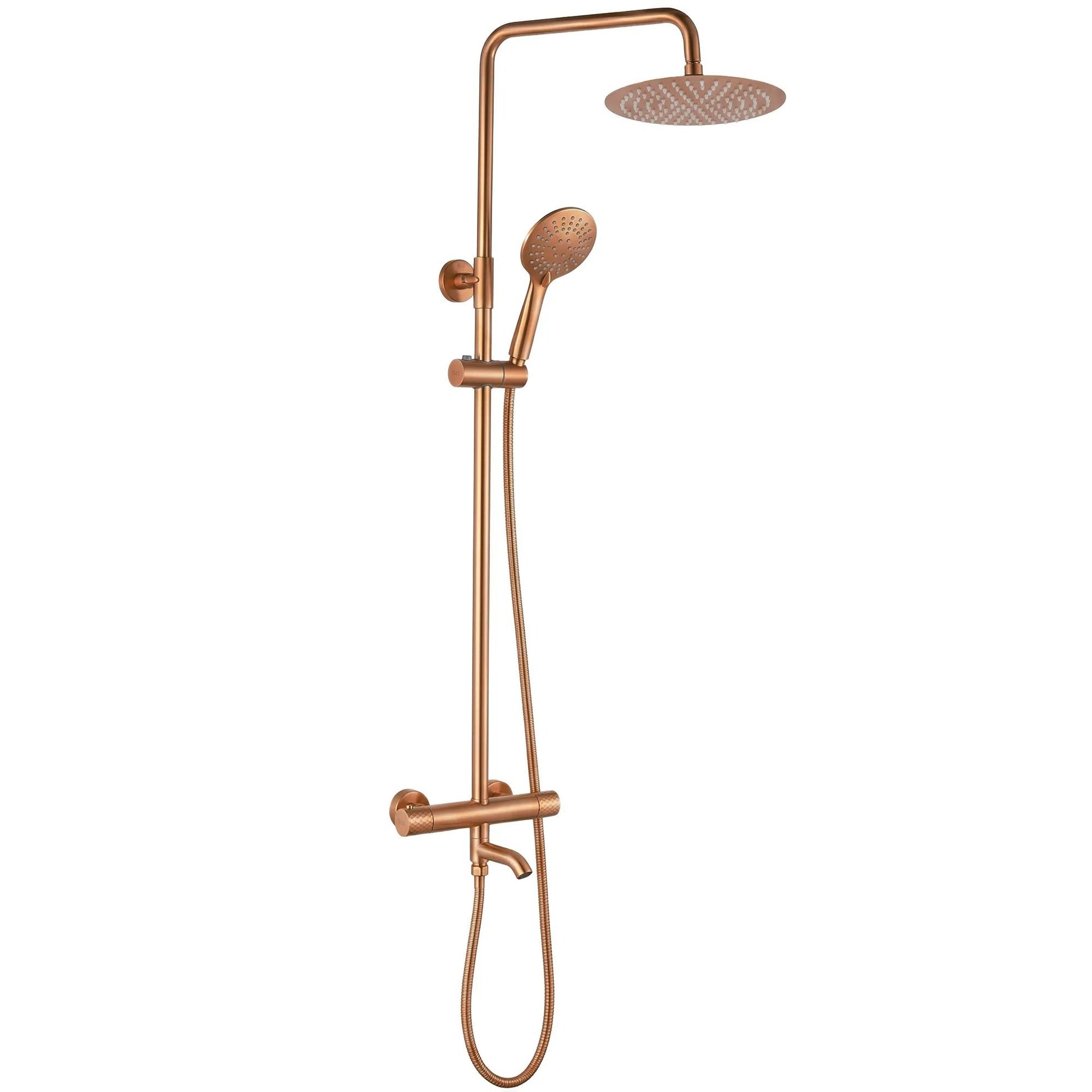 Coloana de dus cu termostat Lungo Diamond Copper Brush  8