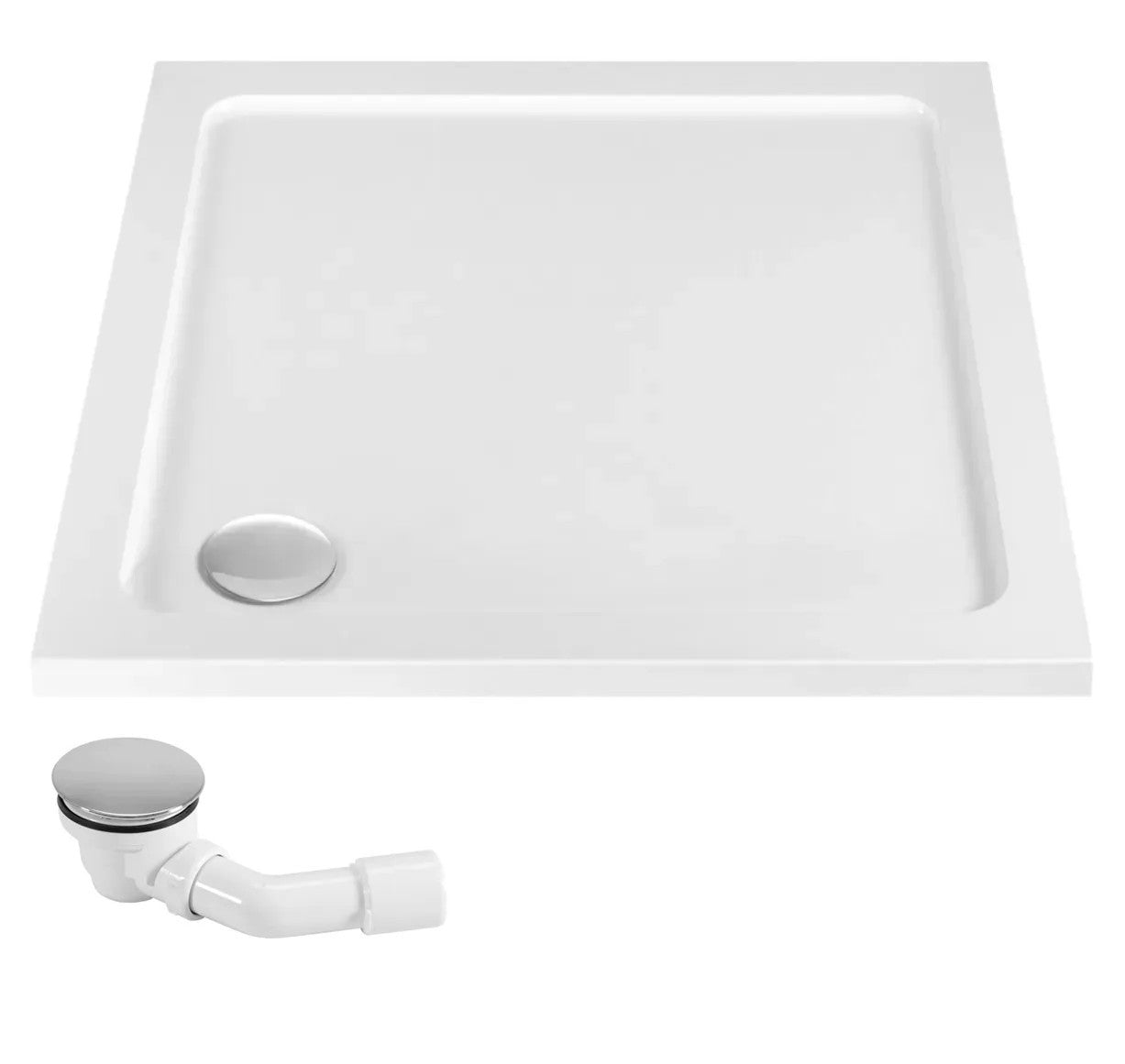Cada pentru dus din acril Rea Savoy alb  90x90 Capac aur periat 8