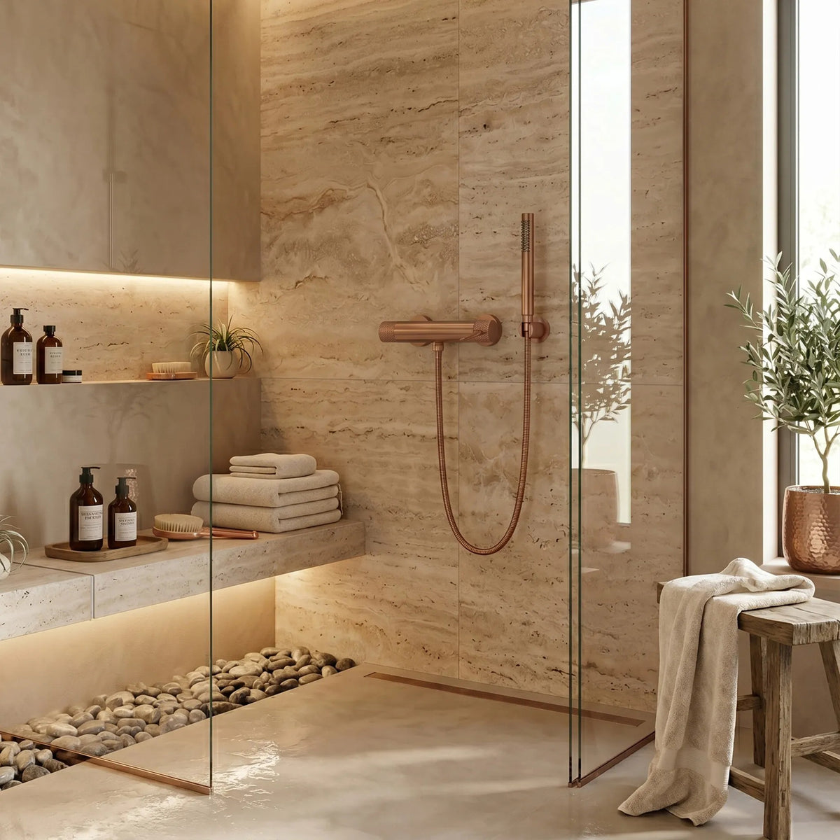 Baterie Pentru Cadă REA Venti Brush Copper 8