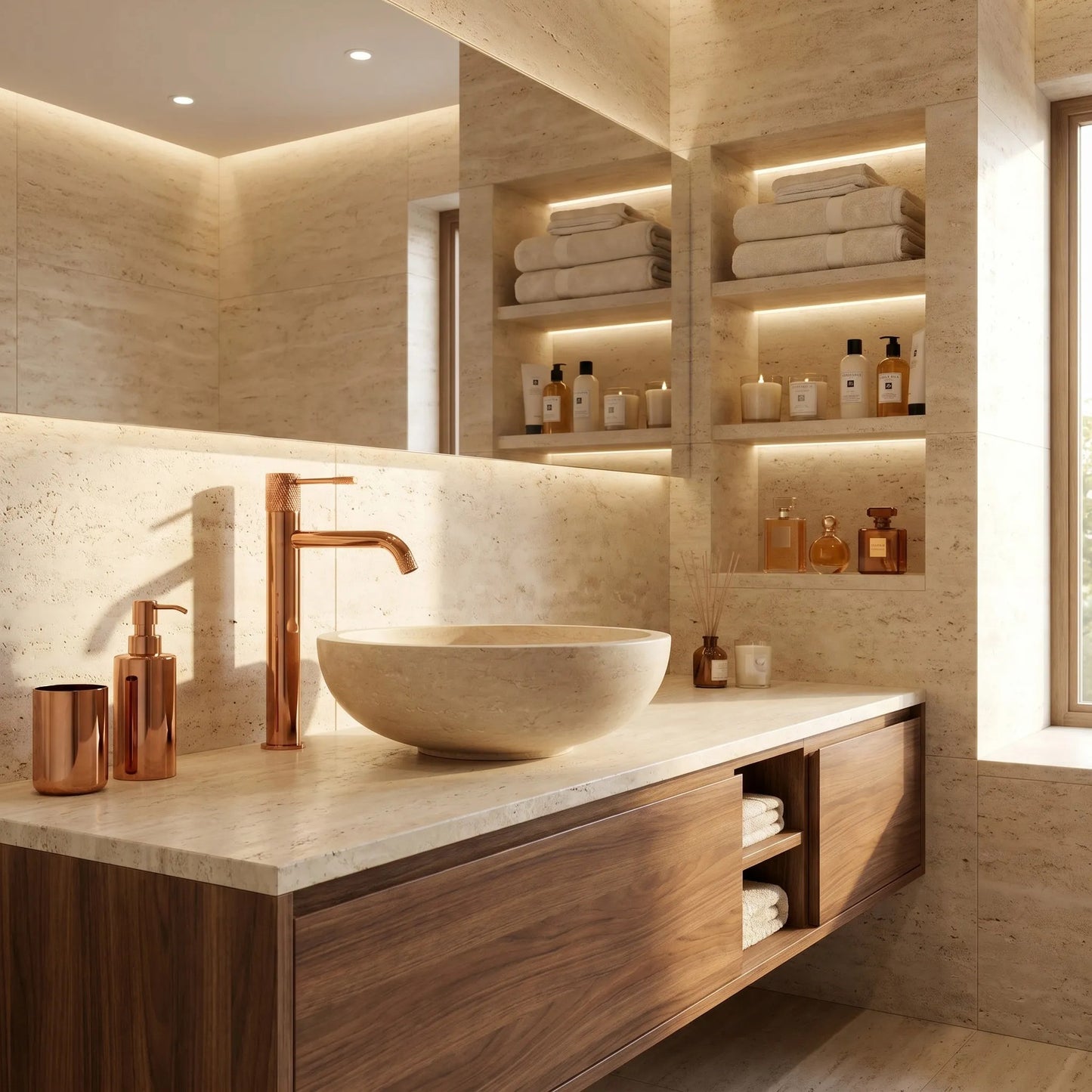 Baterie Pentru Lavoar Rea Venti Copper High 8