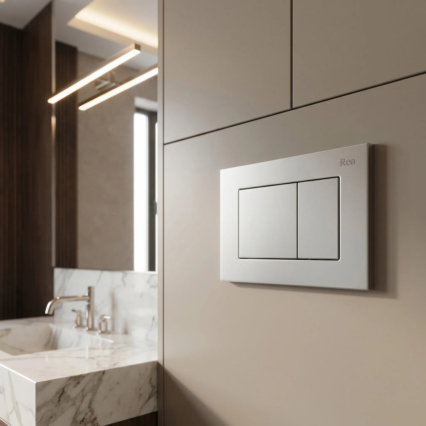 Cadru WC Încastrat K011A-Q Rea Cu Buton J Satin 8