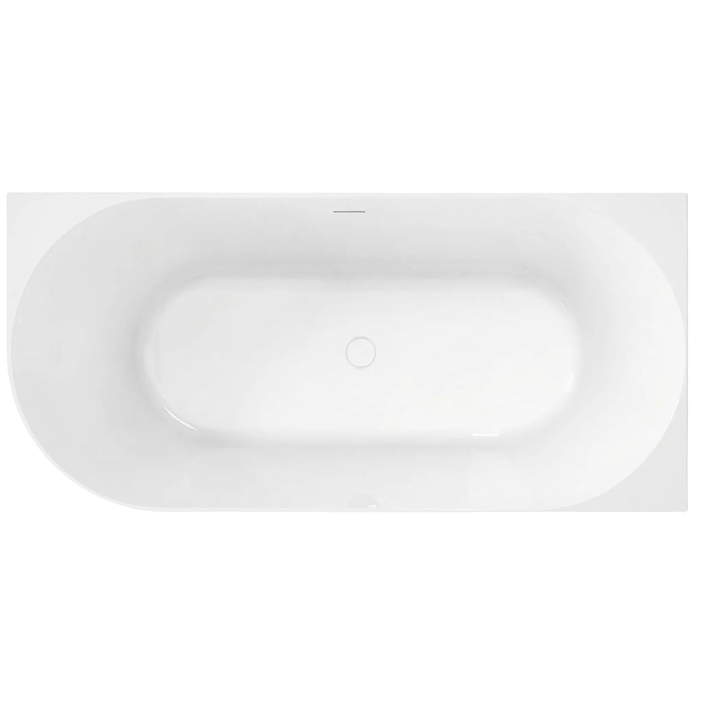 Cadă De Colț Acrilică REA Bellanto Slim 150 Right Capac Dop Alb 8