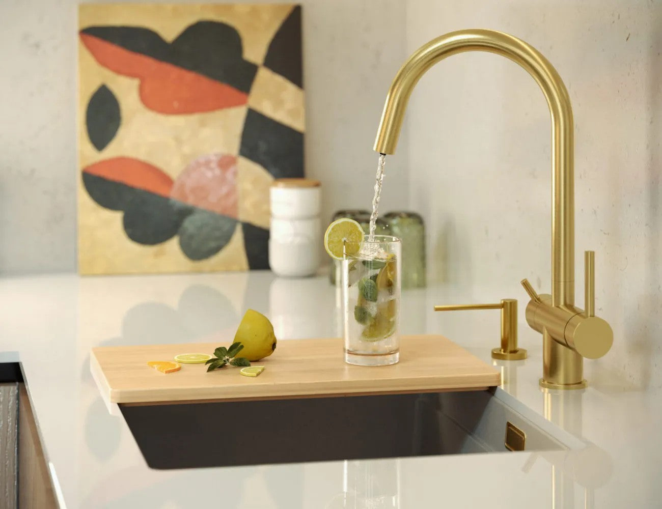Chiuveta Din Granit Logan 100 Beige Dop Auriu 8