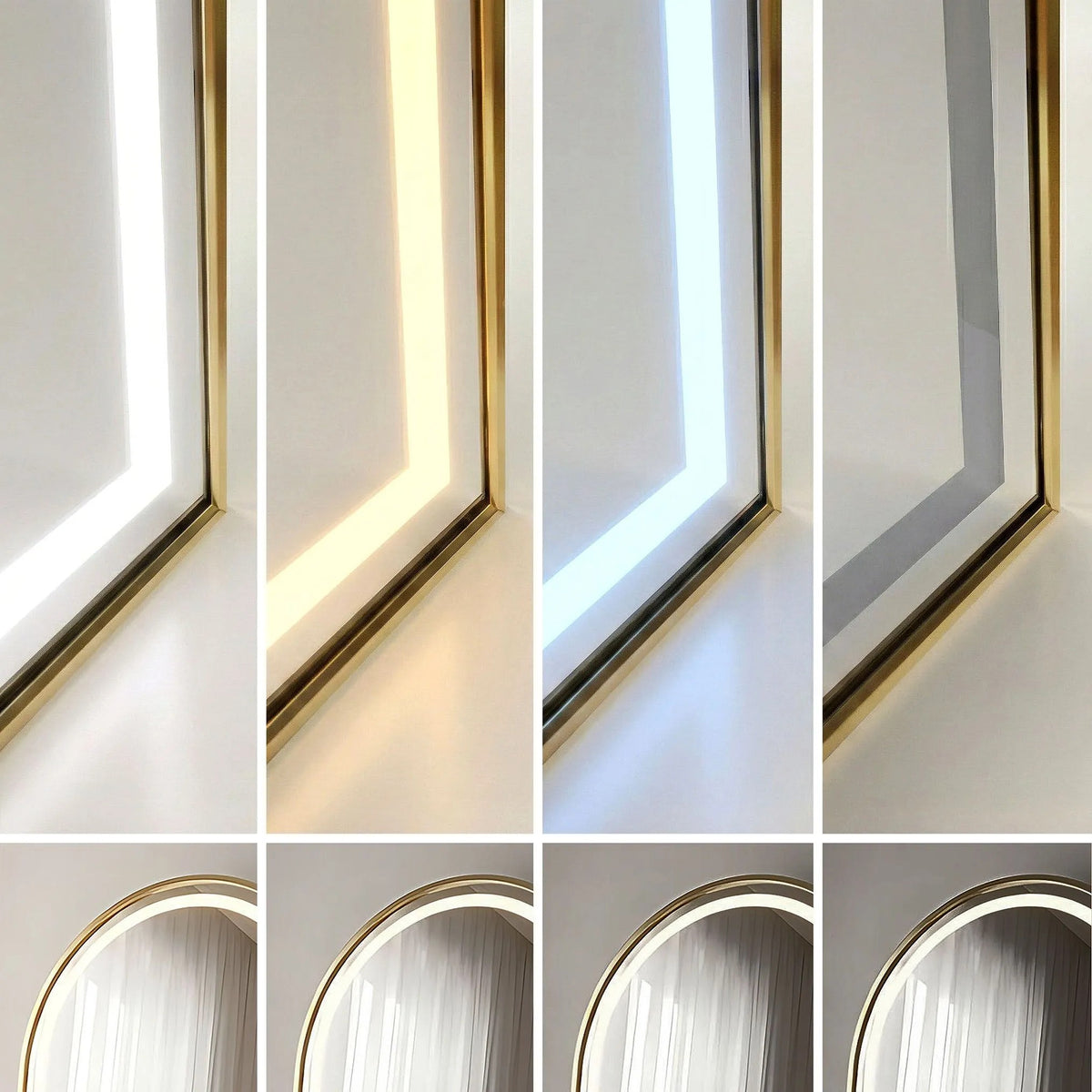Oglindă LED Orbit 50x160cm Brush Gold 8