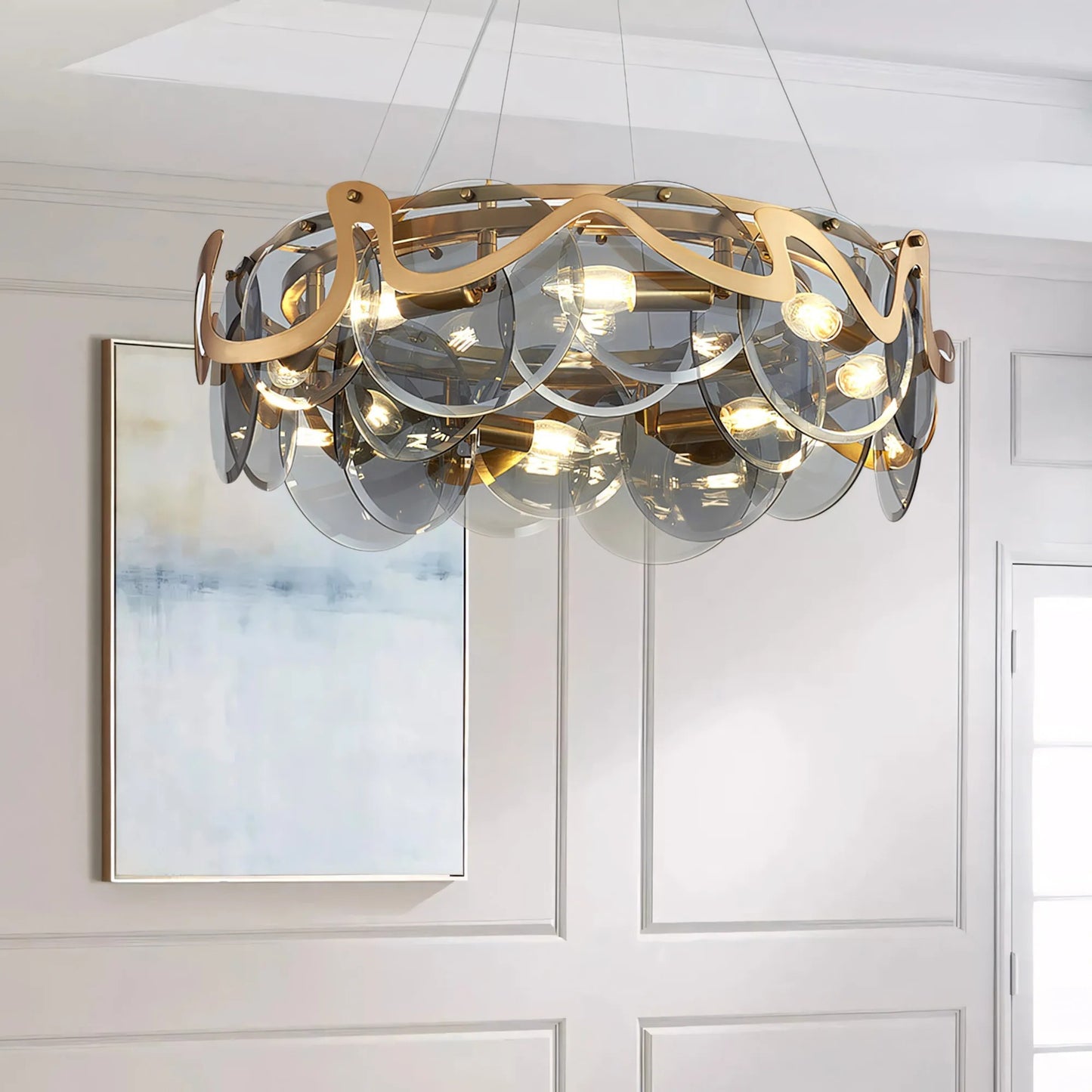 lampă suspendată APP1545-8CP Brush Gold / Grey  8