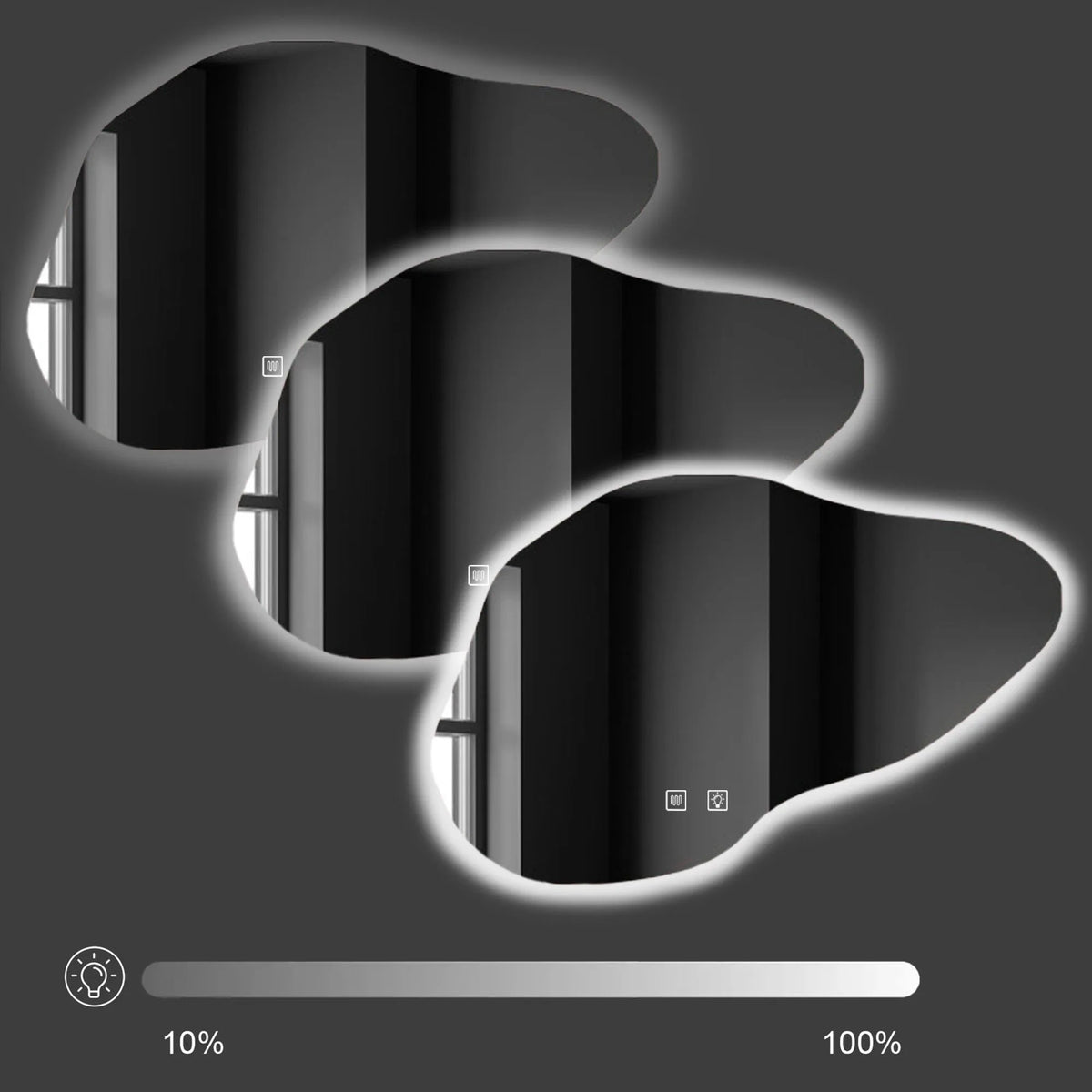 Oglindă P11229 LED CLOUD B 100x70cm 8