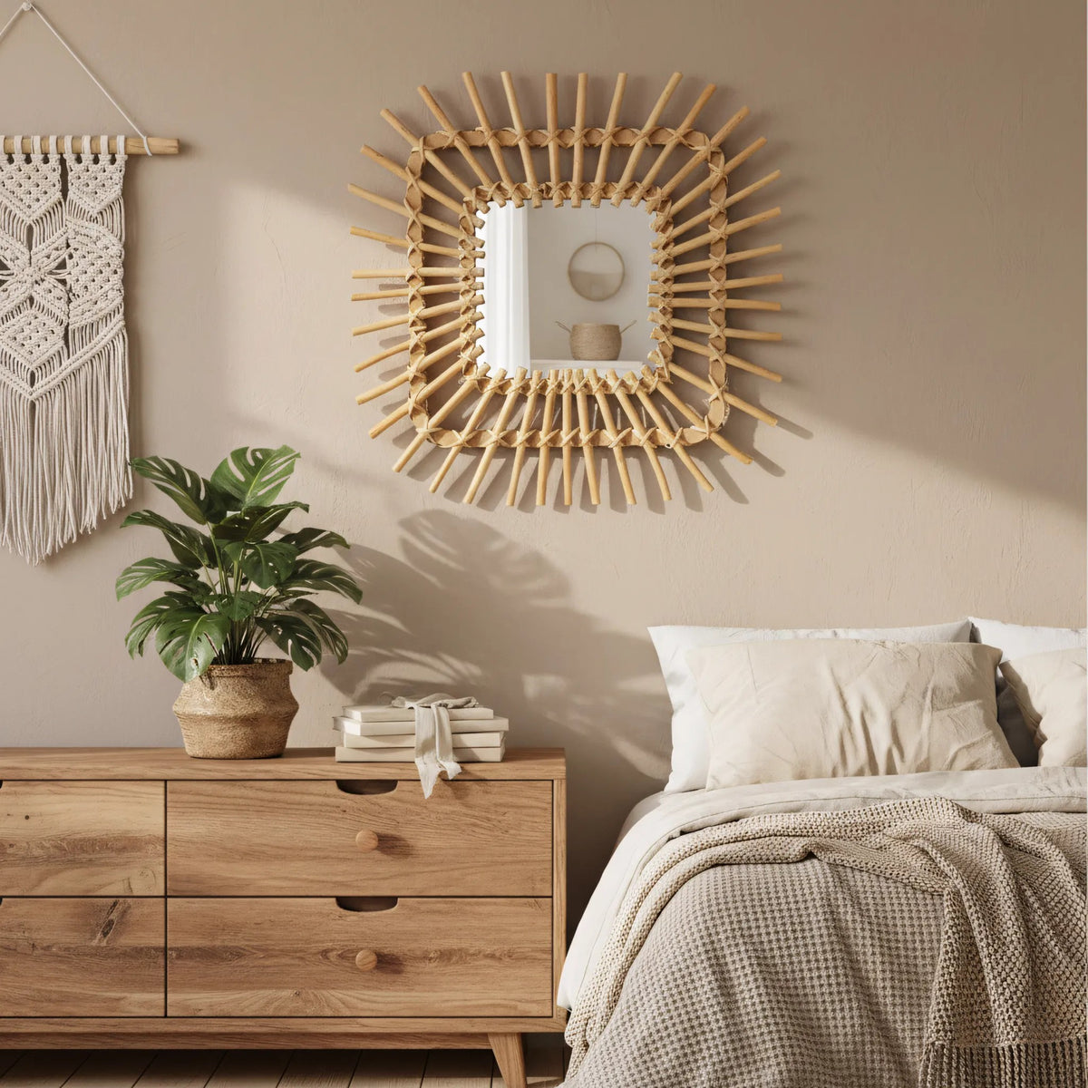 Oglinda Perete Boho 45CM QDJ071 8