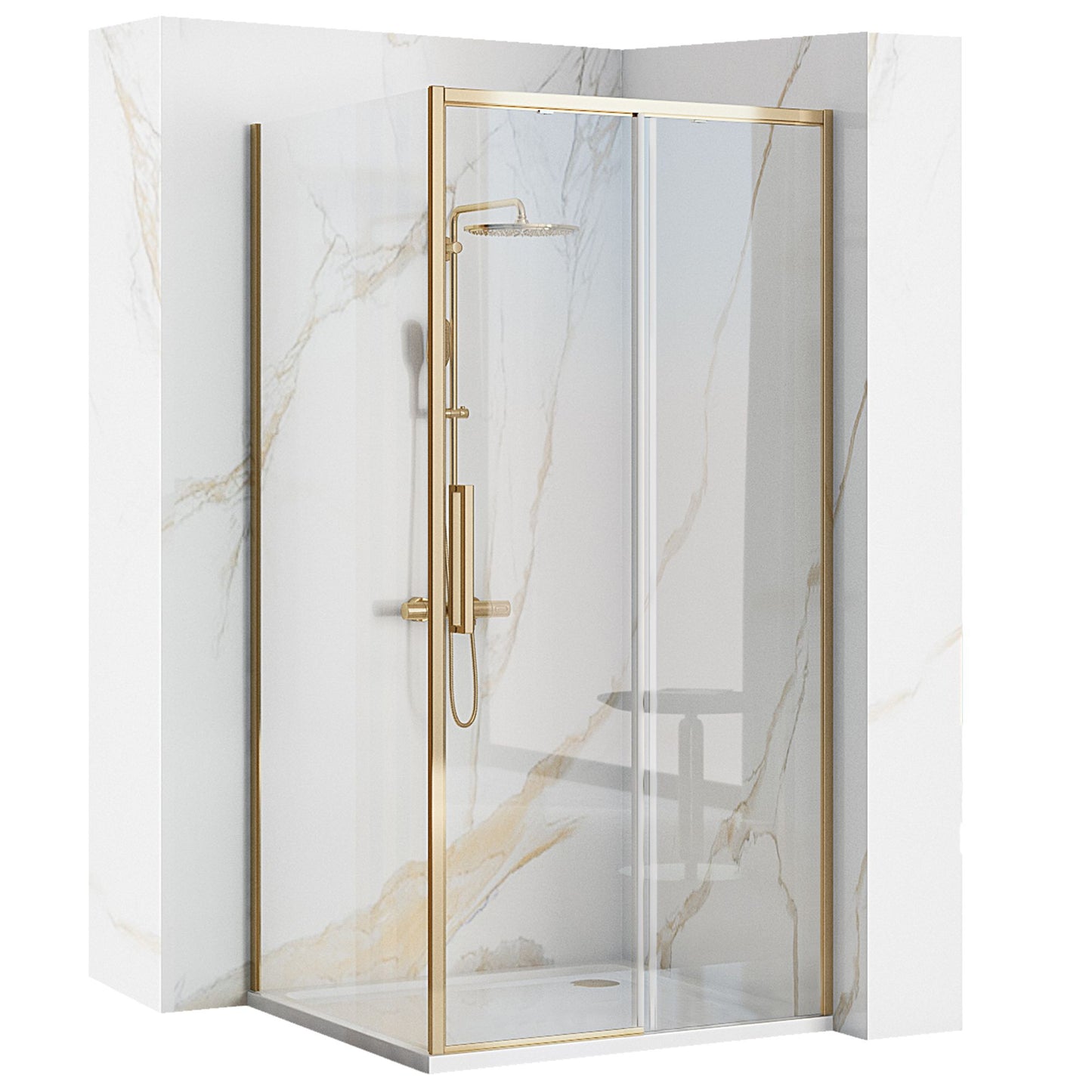 Cabina dus Rapid Slide Gold Usa: 110 Perete: 90 1