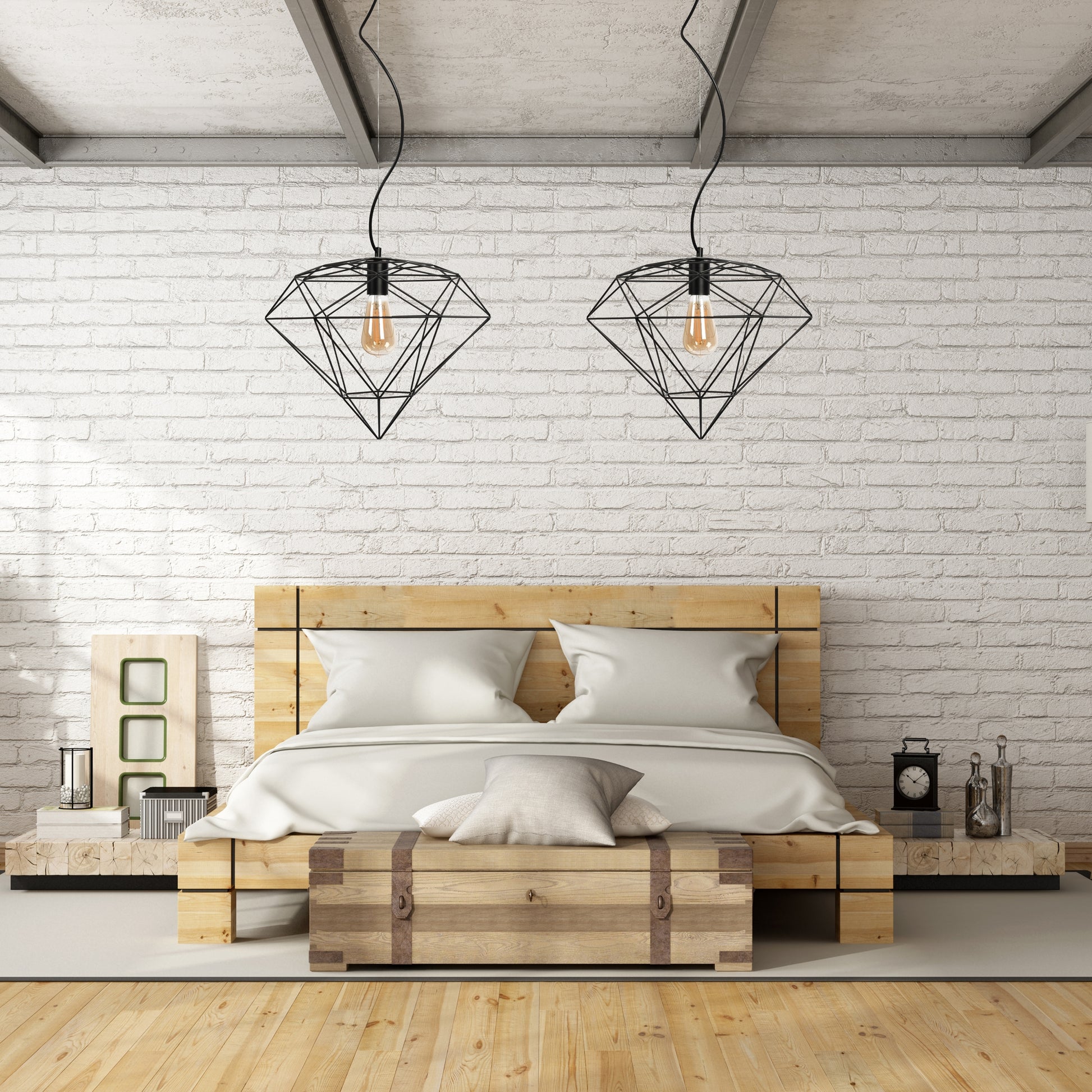Lampă De Culoare Diamant Metal Loft Black APP563-1CP  9