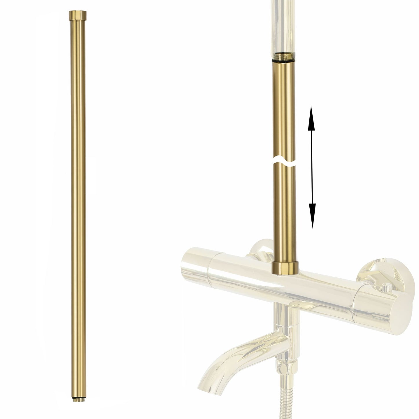 Prelungire coloana duș GOLD BRUSH 60cm  1