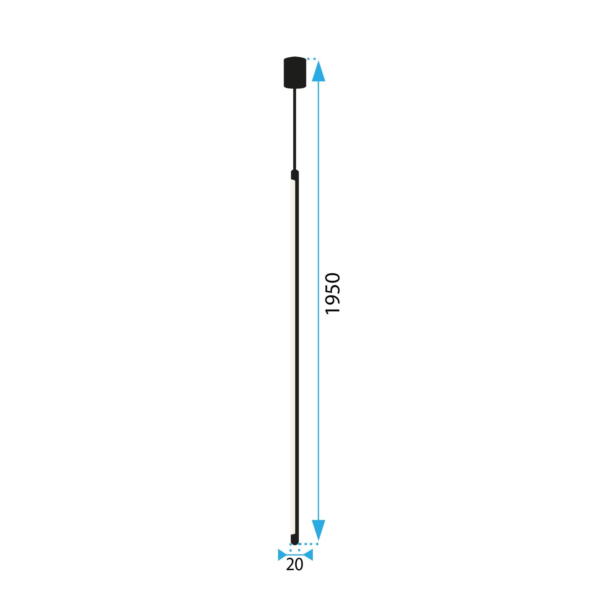 Lampă de tavan LED APP1413-C BLACK 100cm  10