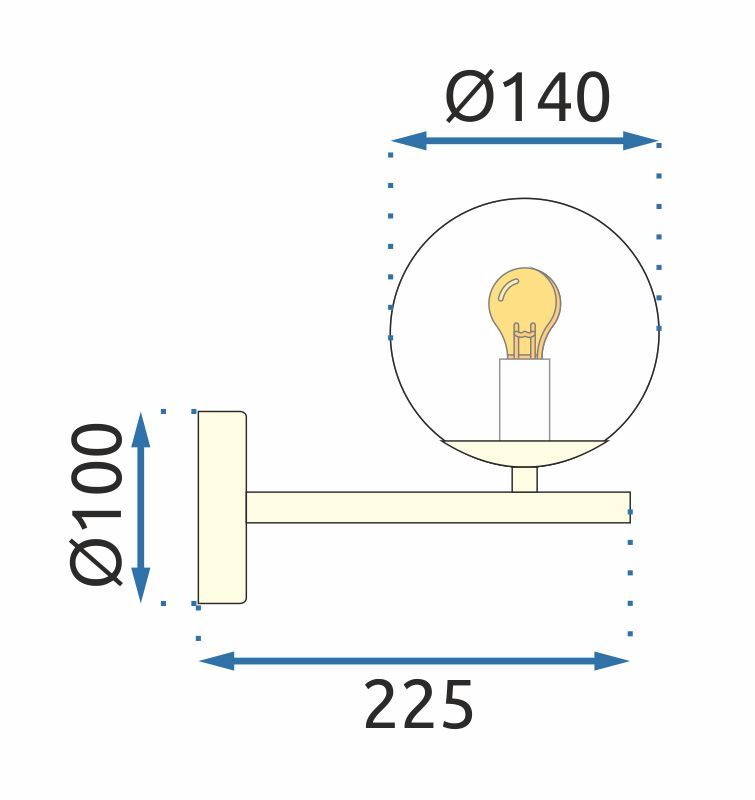 Lampă de perete sticlă Aurie APP684-1W  7