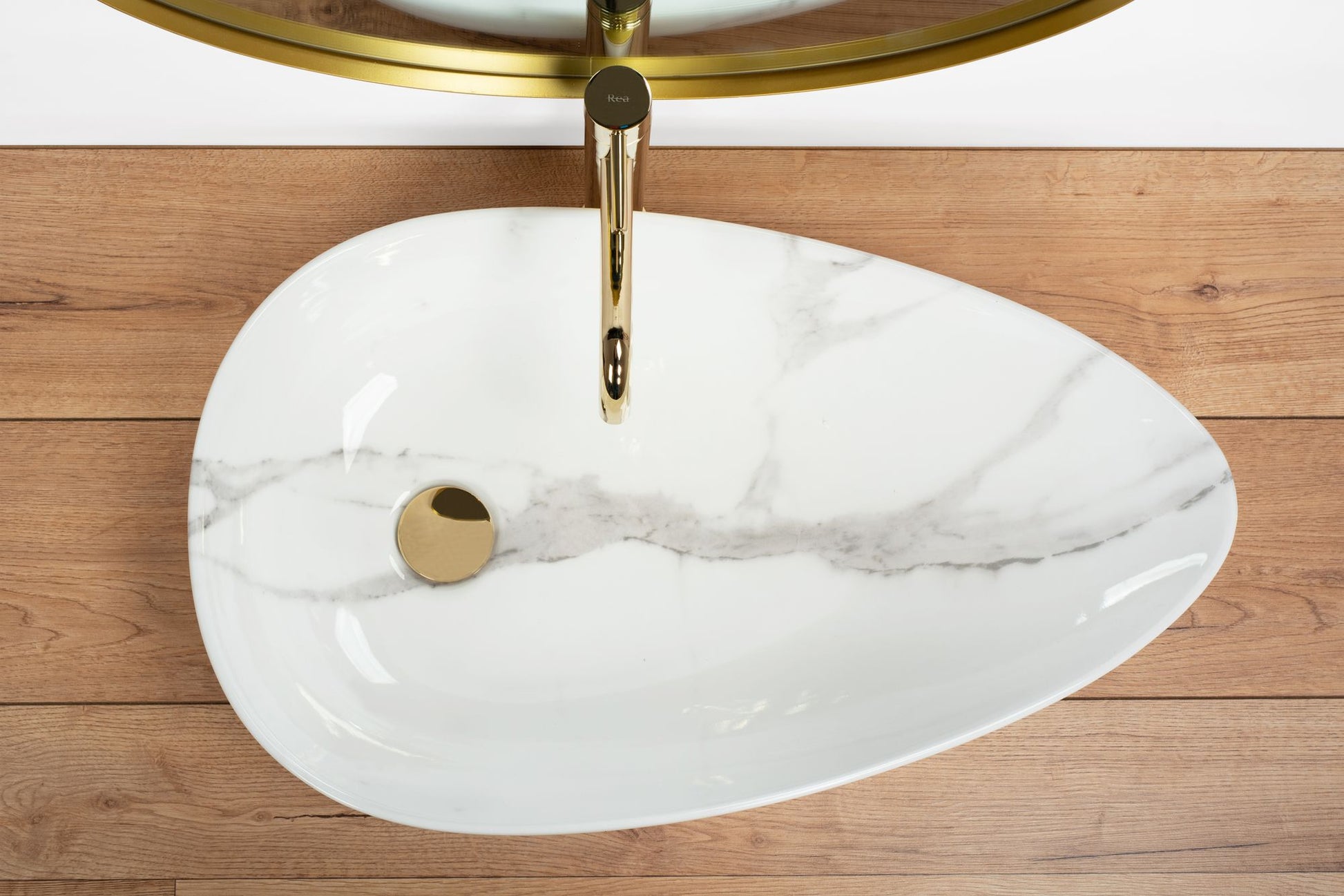 Lavoar pentru blat Rea Greta 65 Bianco Shiny 3