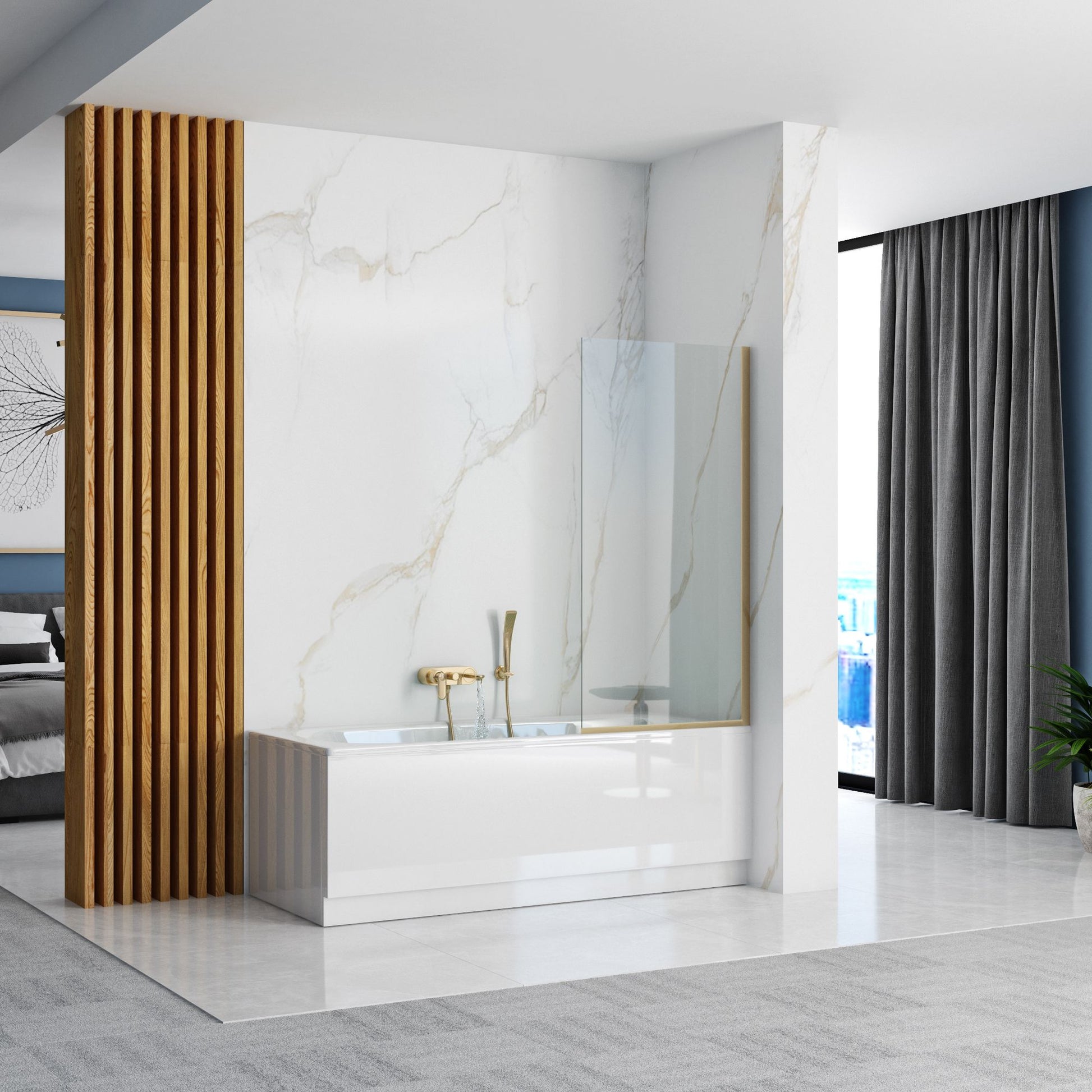 Paravan pentru cada Rea Elegant Gold 80 2