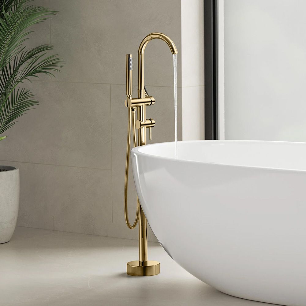 Baterie pentru cada Freestanding Rea Lungo Ortis Auriu Gold  2