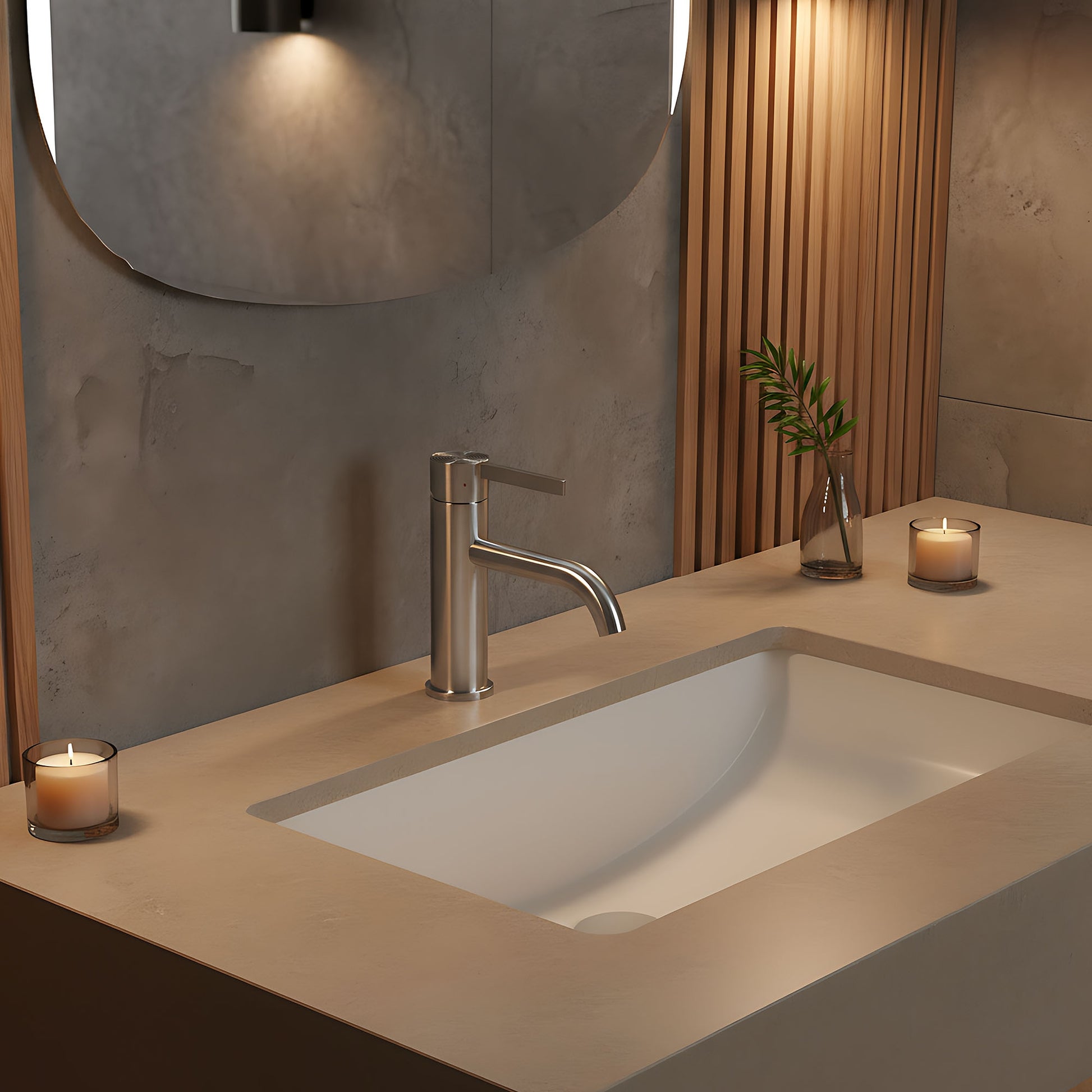 Baterie Pentru Baie Rea Foster Nickel Brush Low  9