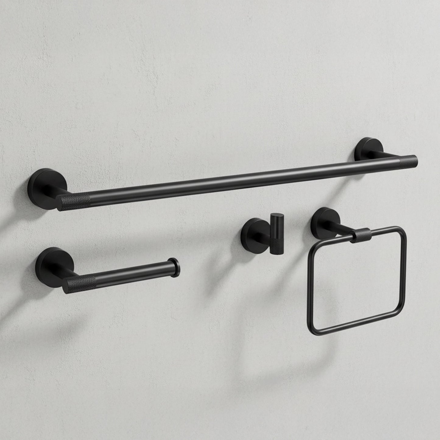 Set Accesorii Pentru Baie Grid Black 4 Piese  1