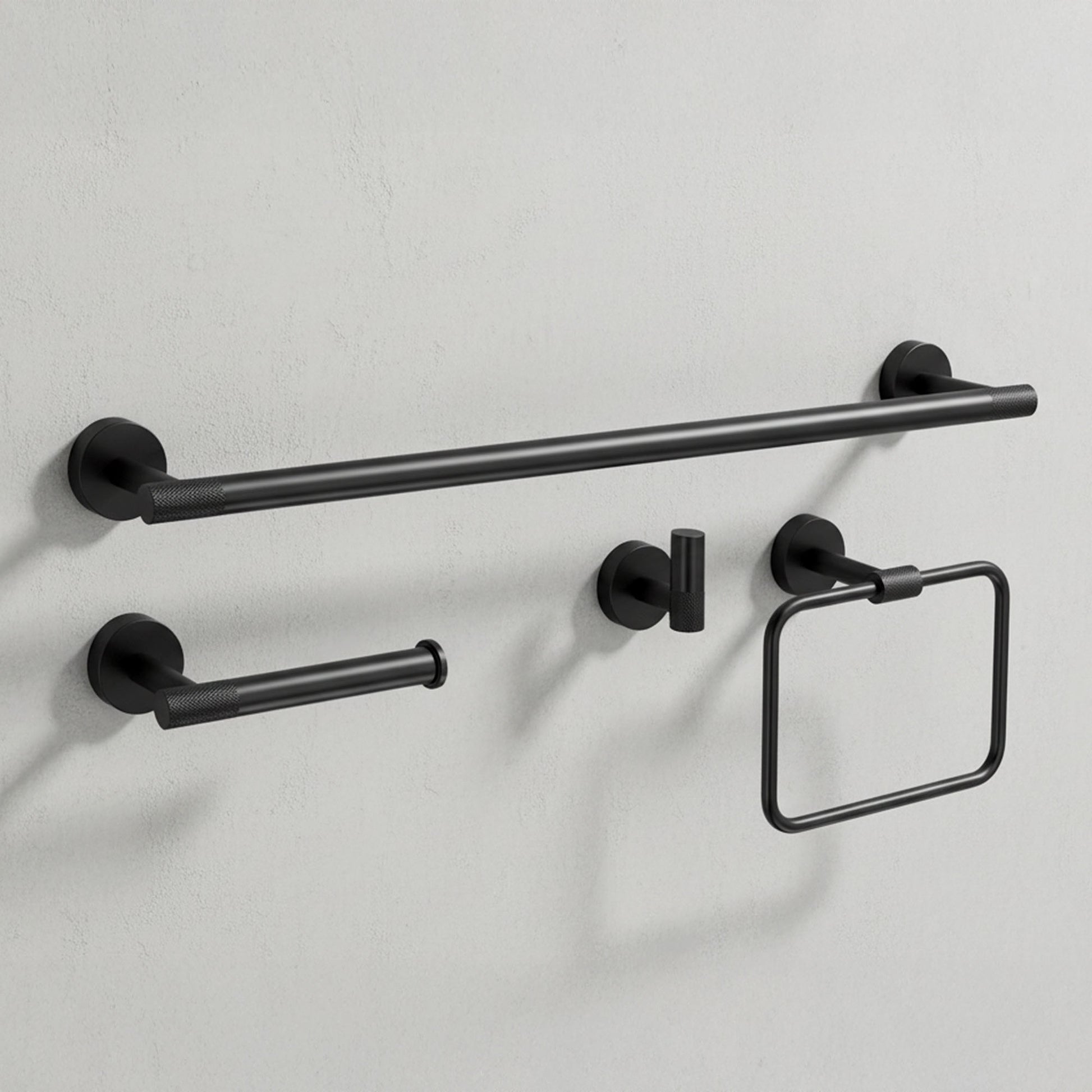 Set Accesorii Pentru Baie Grid Black 4 Piese  1