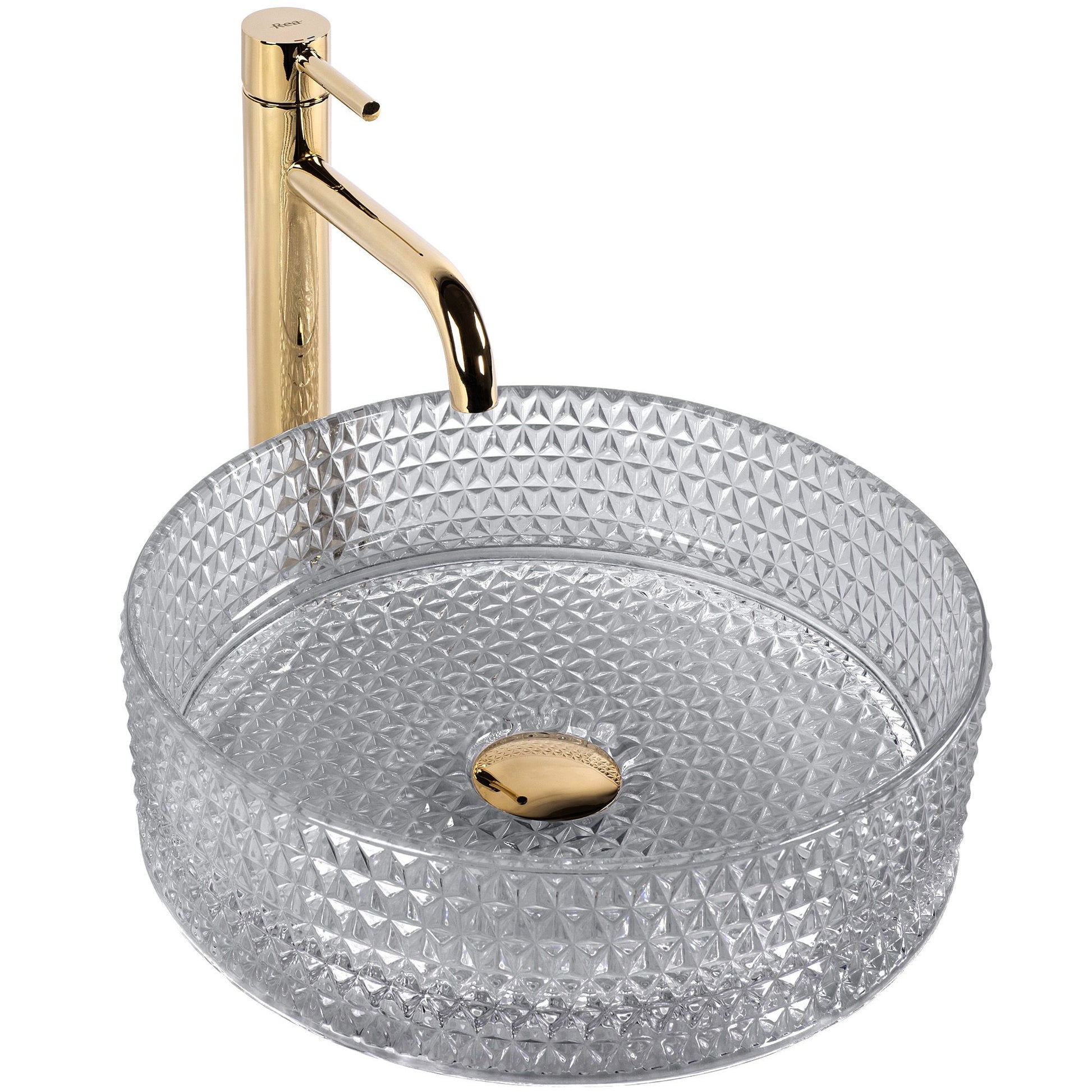 Lavoar pe blat Rea Cristal Light Grey 1