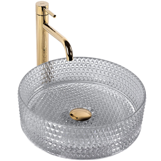 Lavoar pe blat Rea Cristal Light Grey 1