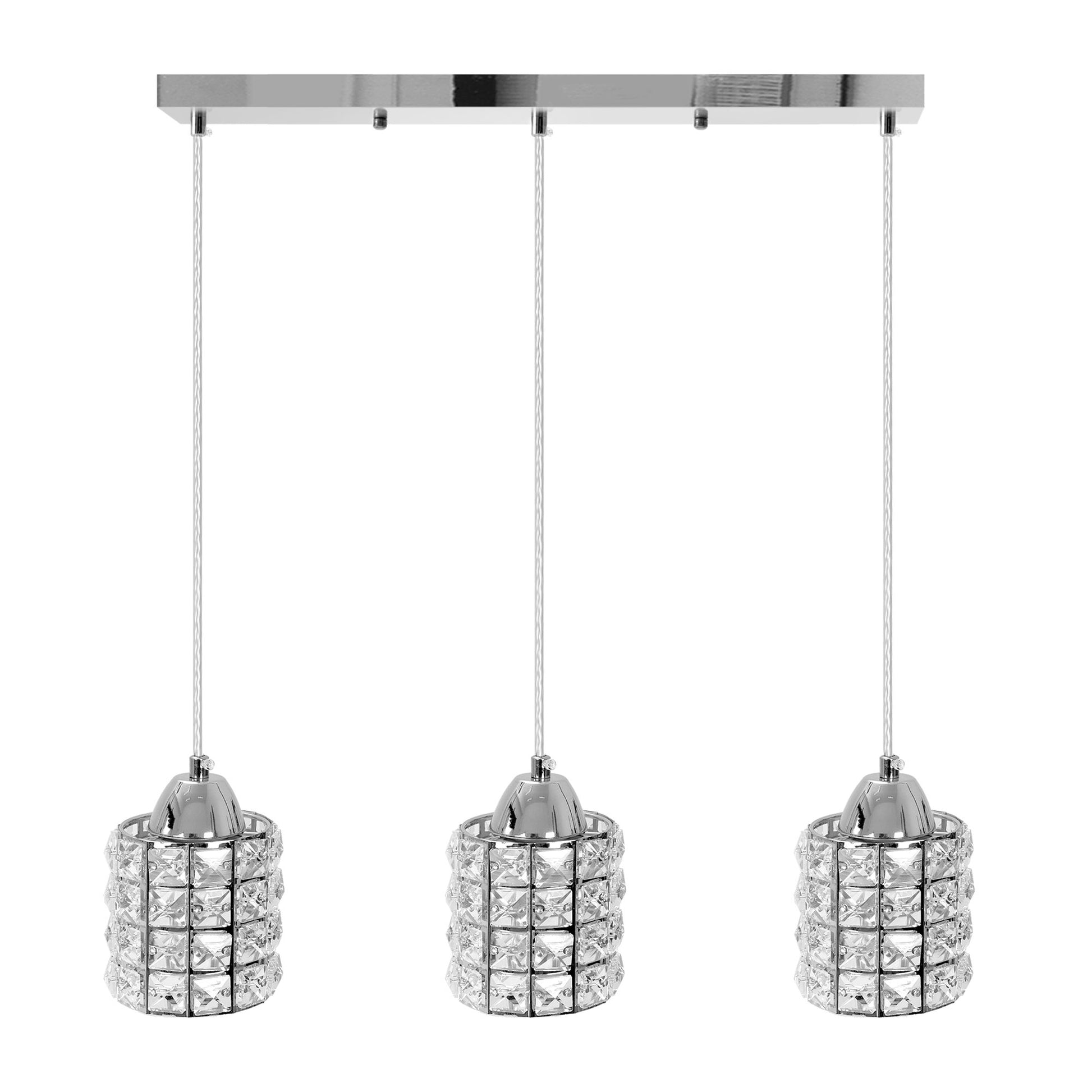 Plafoniera din cristal argintie APP728-3CP 2