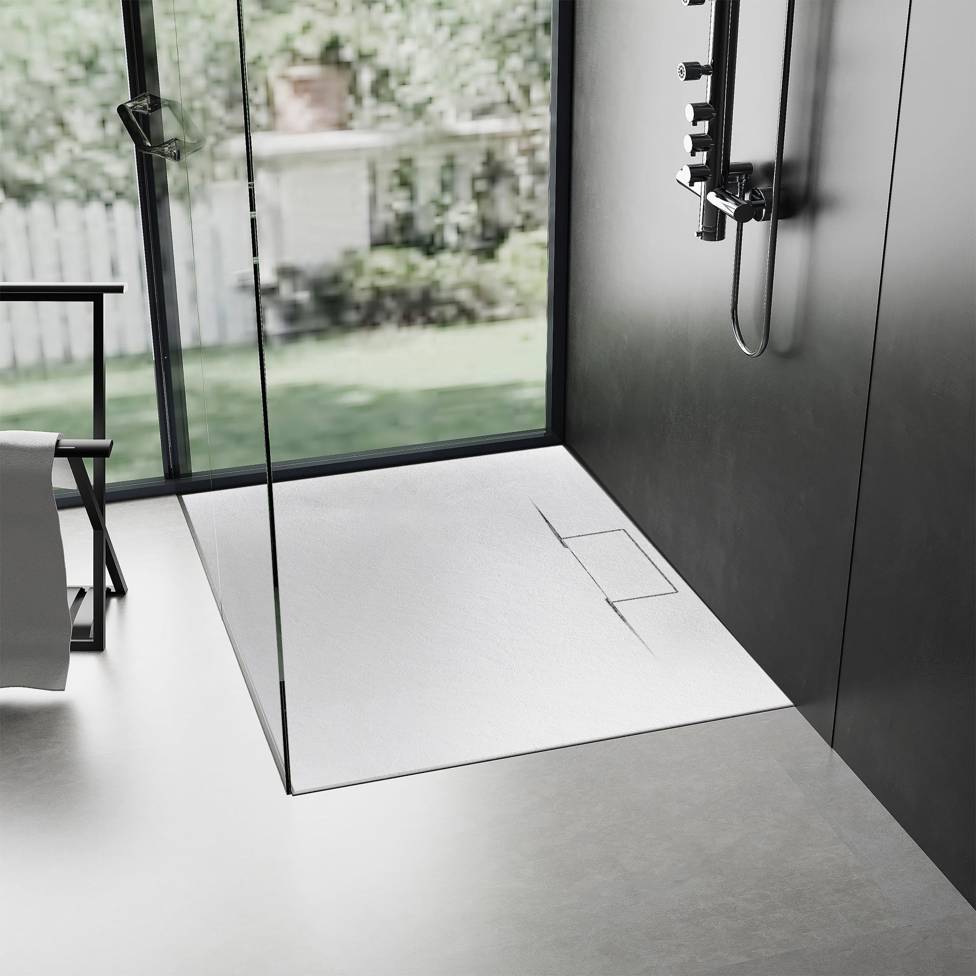 Cadita de dus Bazalt Long White 80x120  3