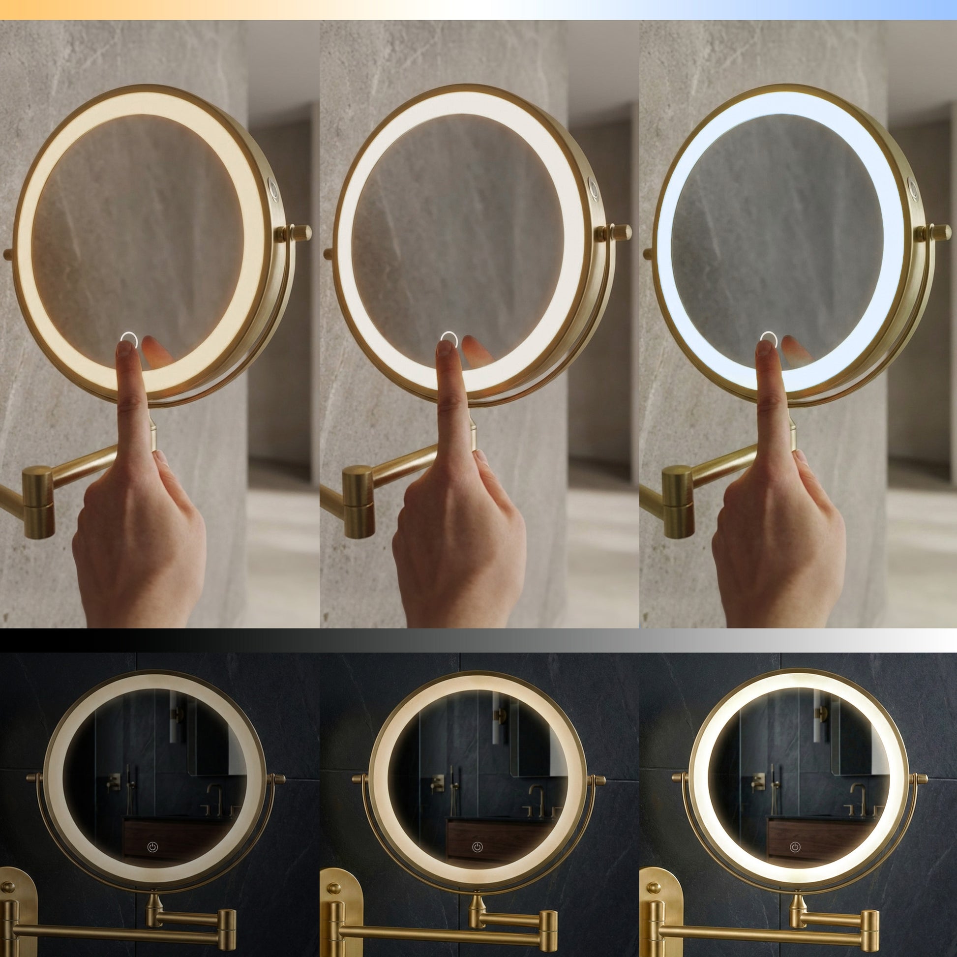 Oglindă LED Glow Old Gold  5