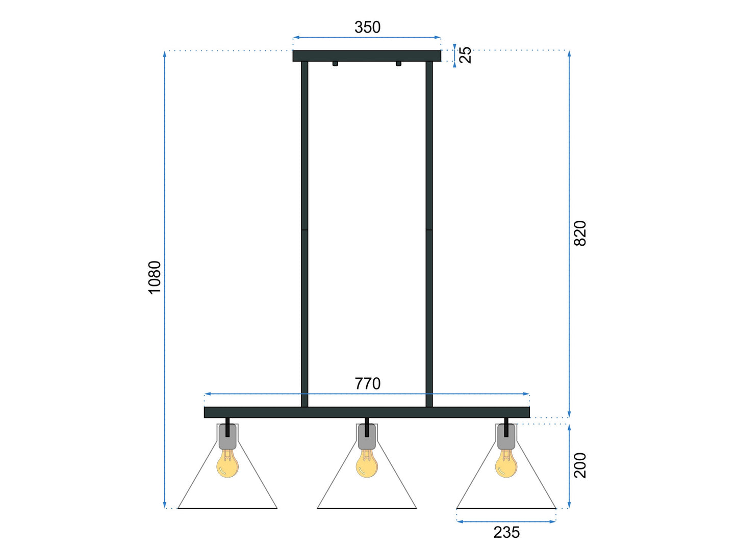 Lustra De Tavan Din Sticlă APP318-3CP  5