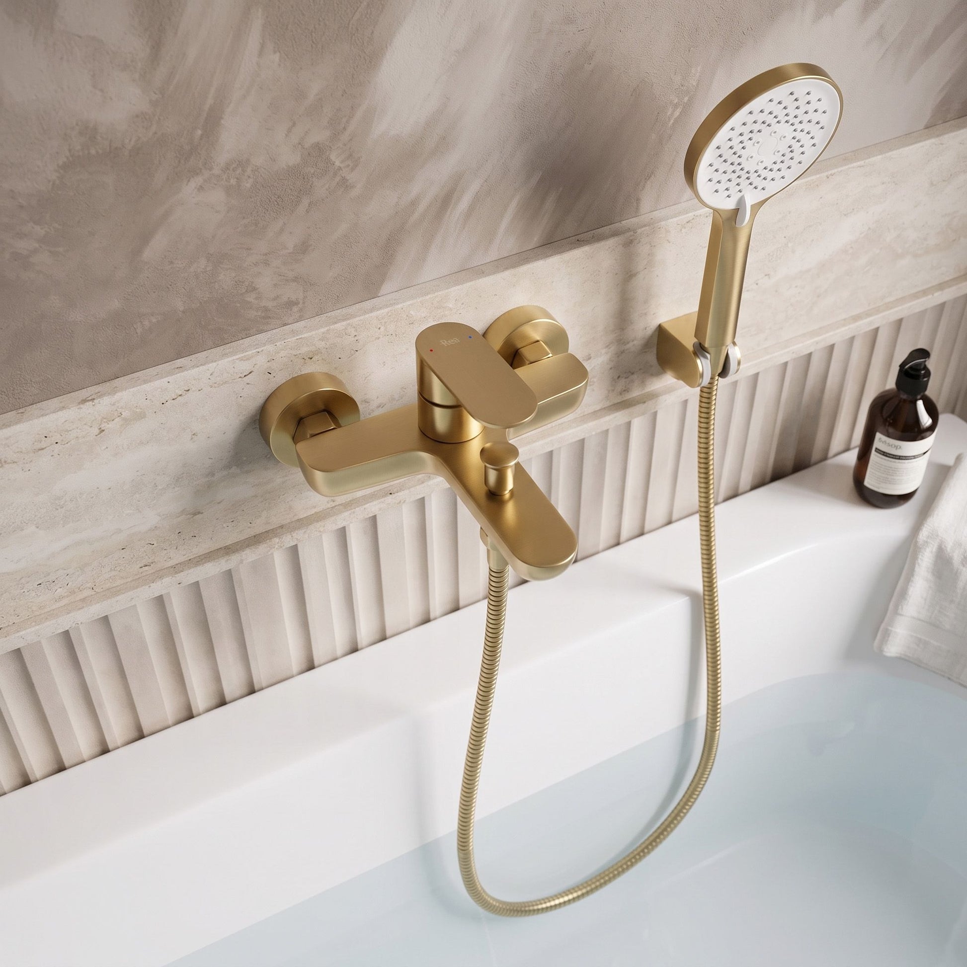 Baterie Pentru Cadă REA Logan Brush Gold 5