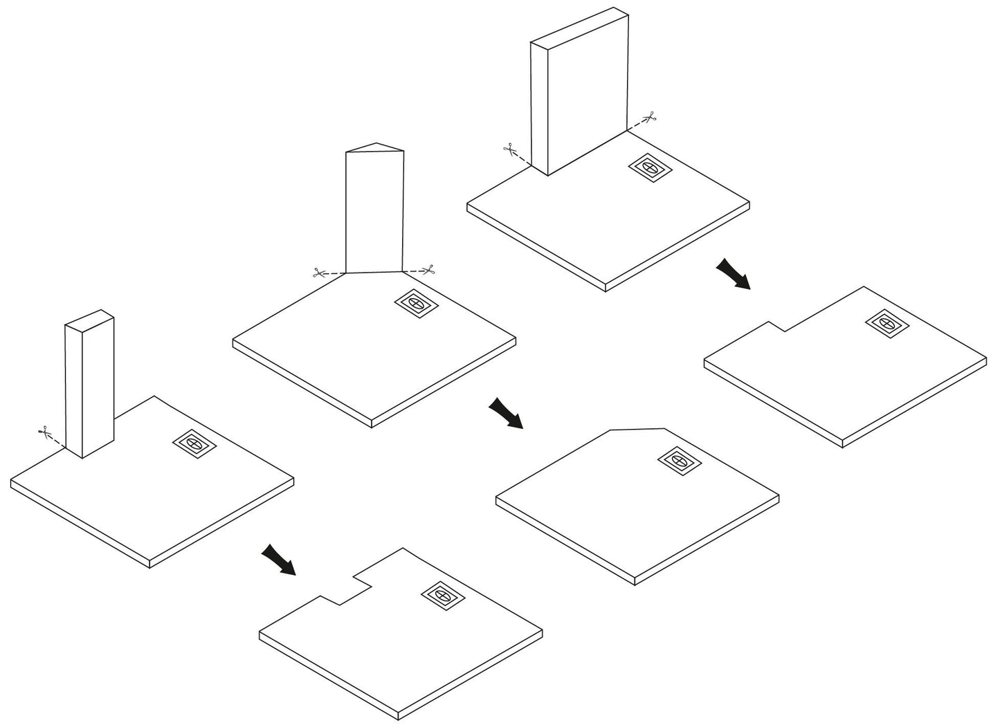 Cadita de dus Bazalt White 80x100  8