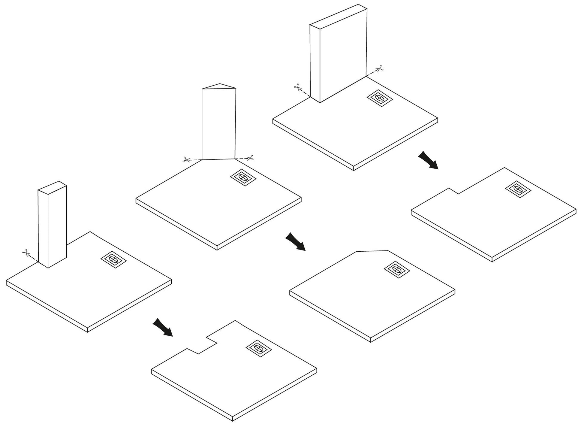 Cadita de dus Bazalt White 80x100  8