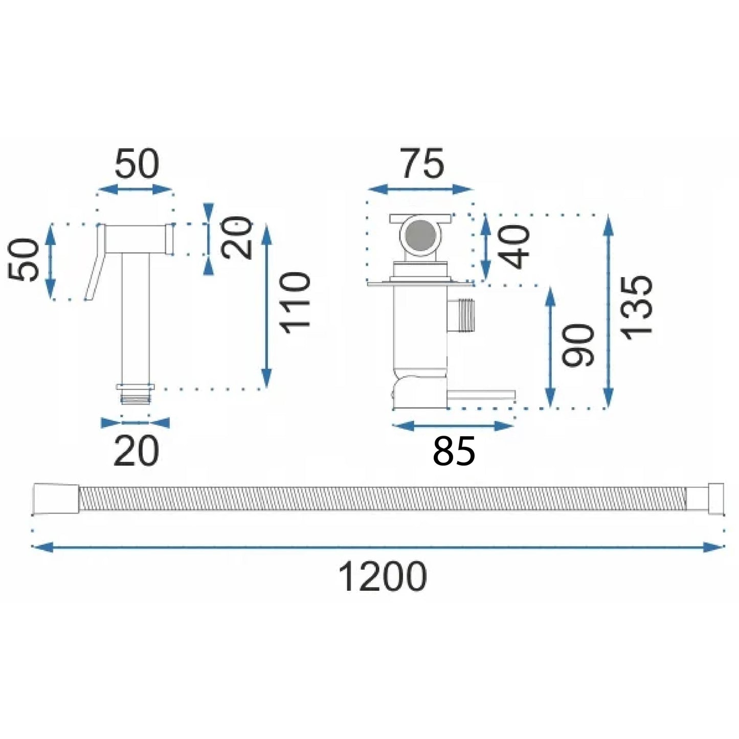 Baterie Bideu Lungo Loop Diamond Chrome  8