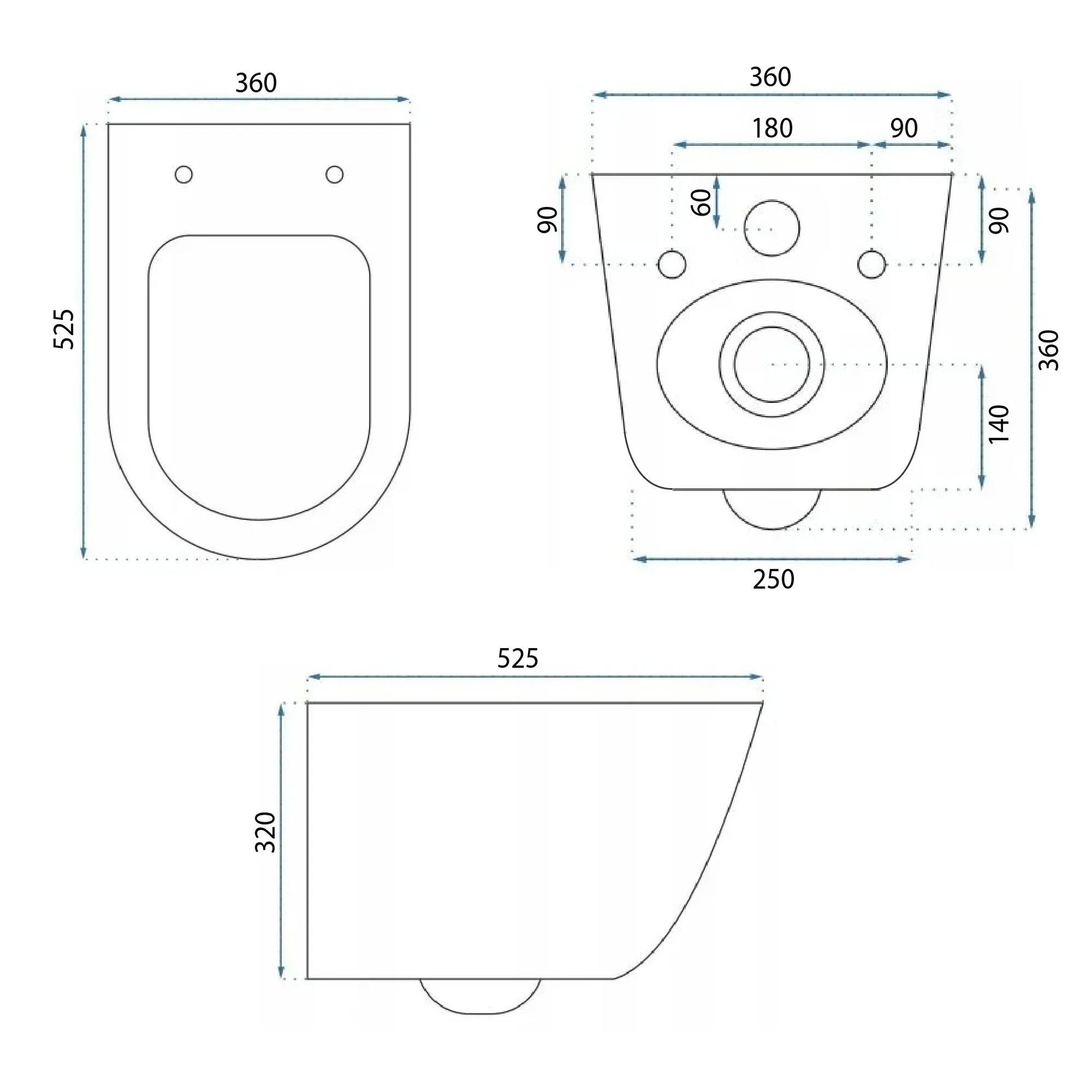 Vas WC suspendabil Rea Eddy Tornado Rimless Flat N 9
