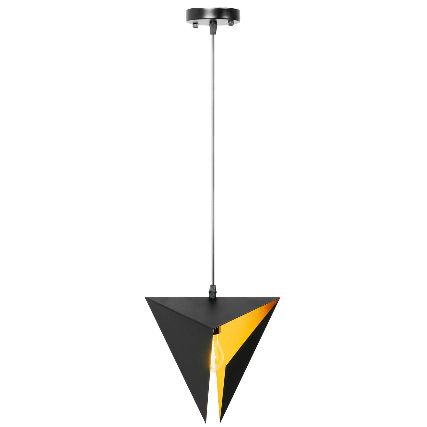 Lampă Geometrică De Plafon Triangulară Neagra APP253-1CP  4