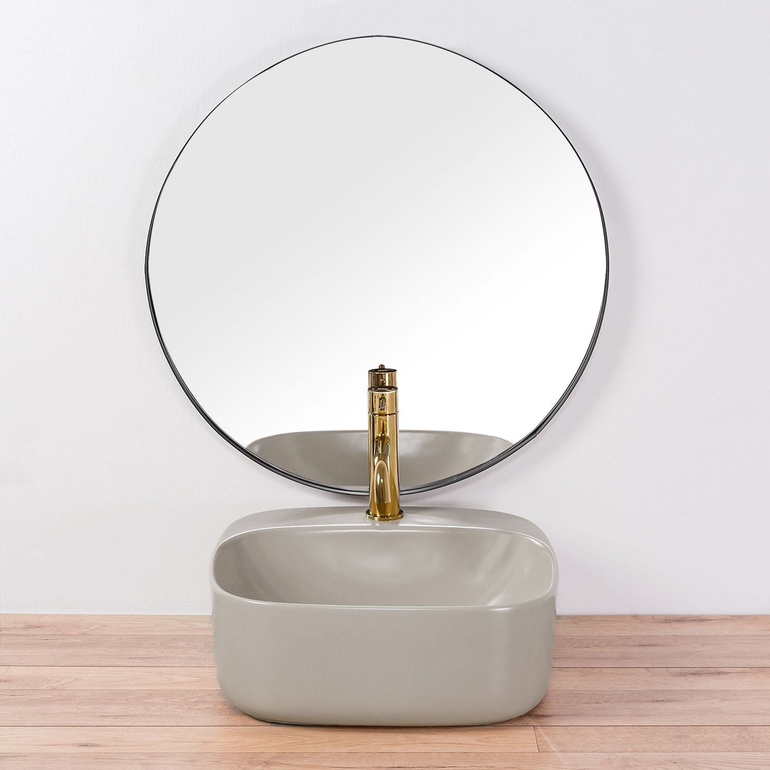 Lavoar pentru blat Rea Luiza 42 Grey MAT 6