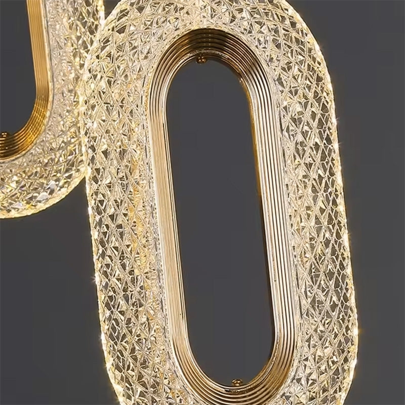 Lustră Cu Cristale Suspendată G113-1cp Gold  4