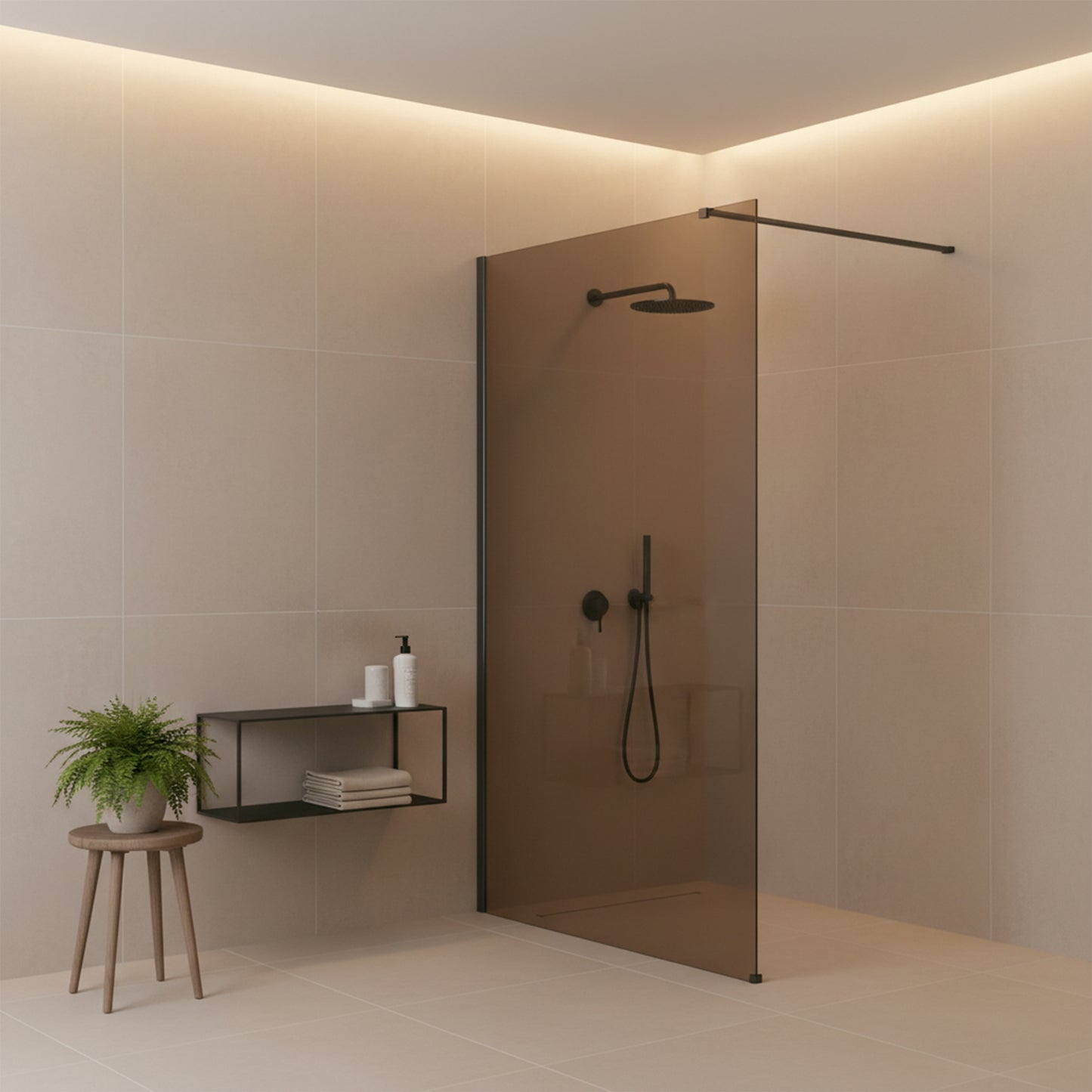 Paravan de dus Rea Flexi Brown / Titan 80  4