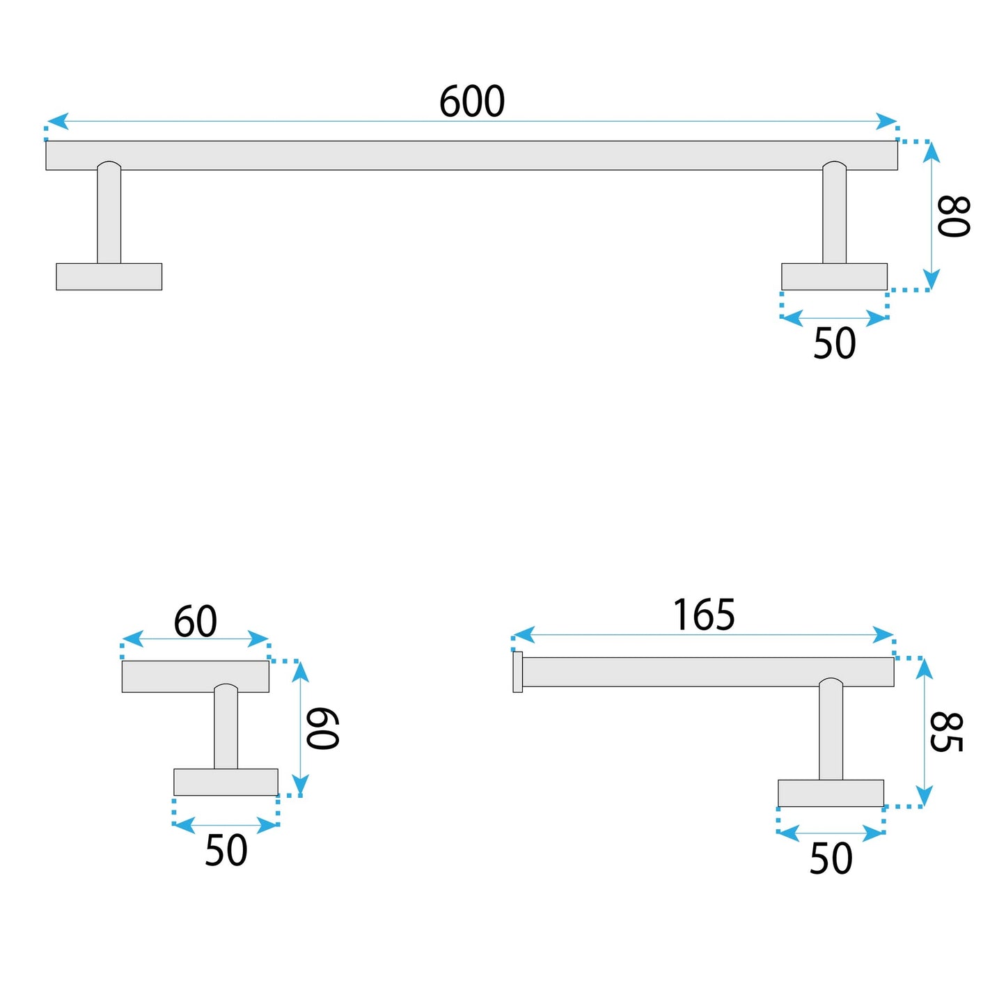Set Accesorii Pentru Baie Ari Brush Gold 4 Piese  10