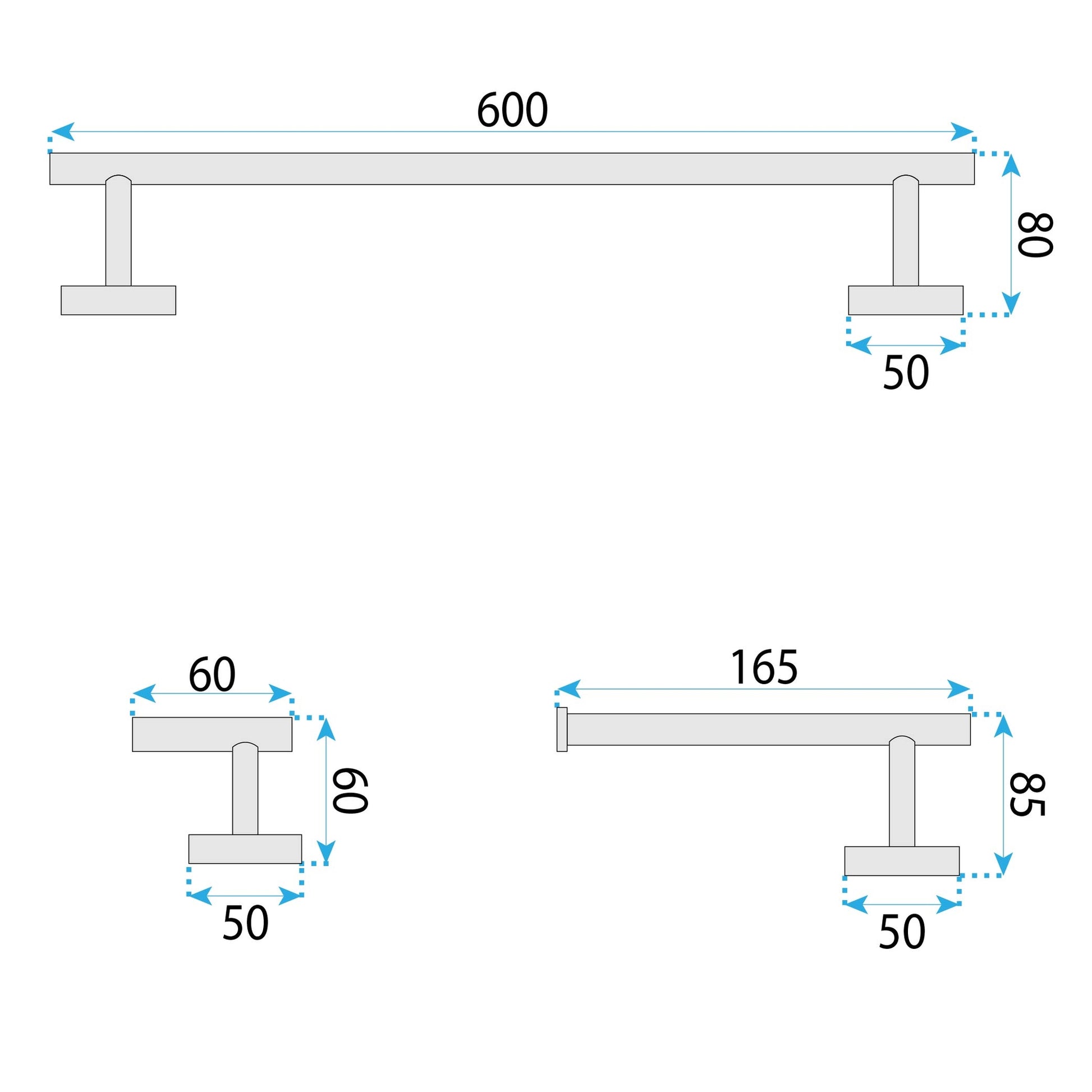 Set Accesorii Pentru Baie Ari Brush Gold 4 Piese  10