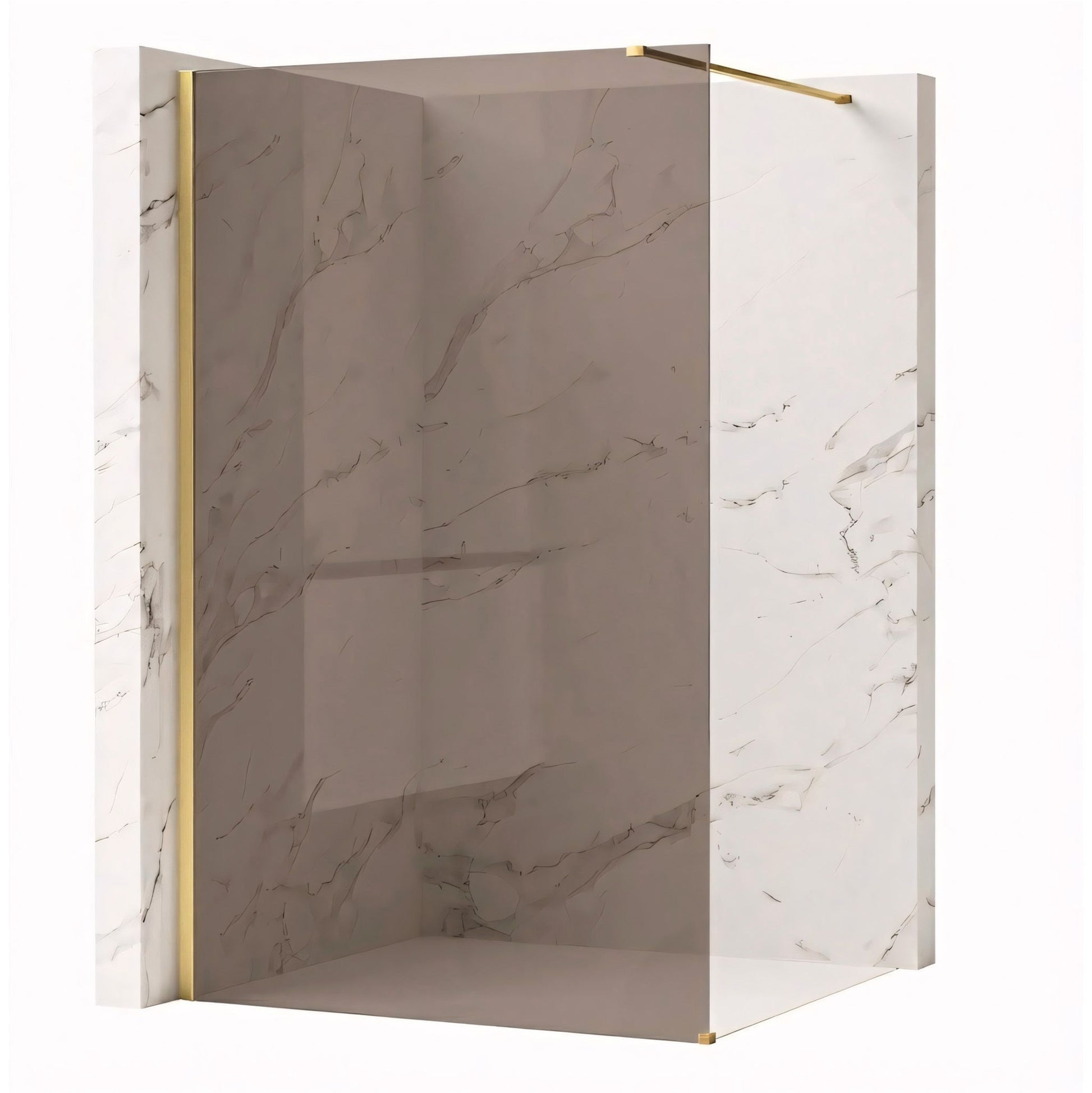 Paravan de dus Rea Flexi Brown / Brush Gold 110  1