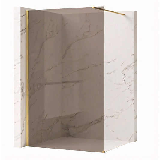 Paravan de dus Rea Flexi Brown / Brush Gold 110  1