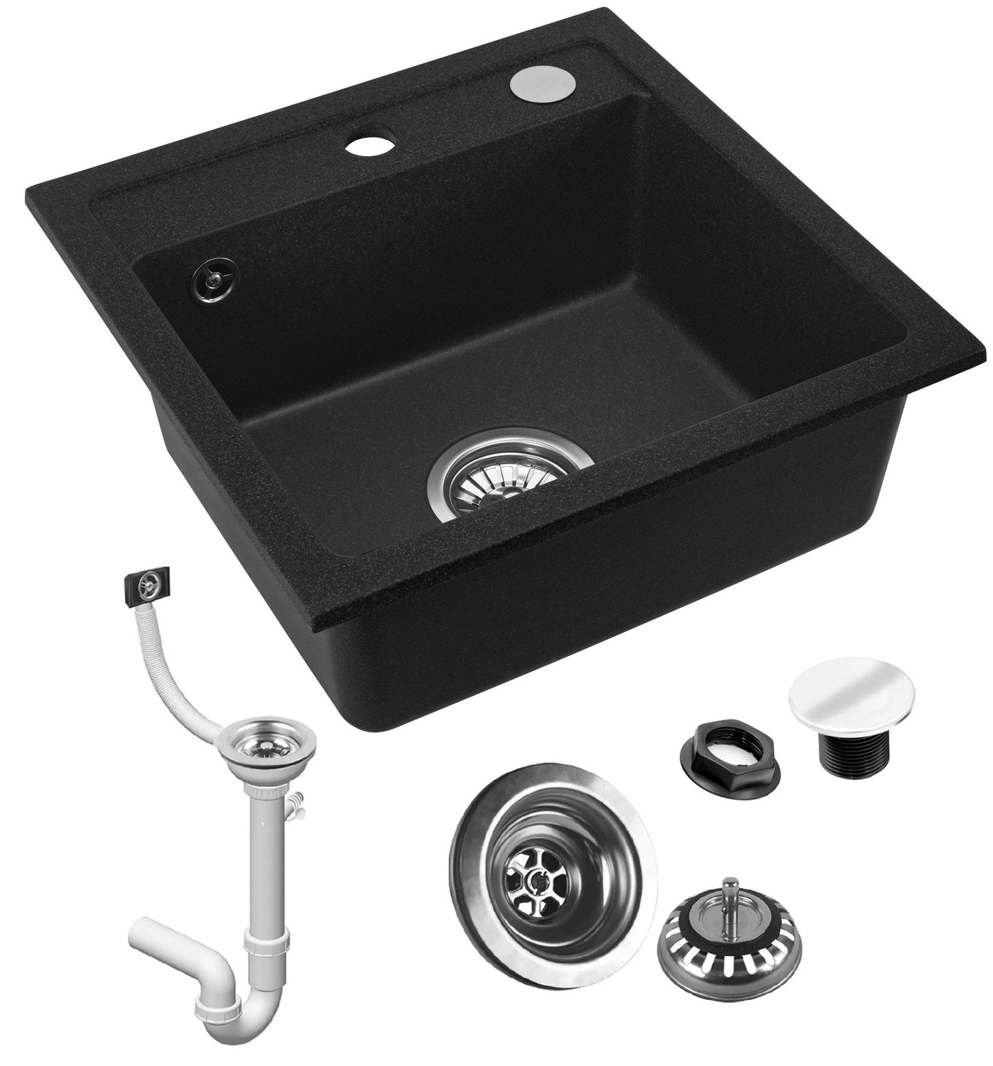 Chiuveta bucatarie Granit West black metalic Negru  4