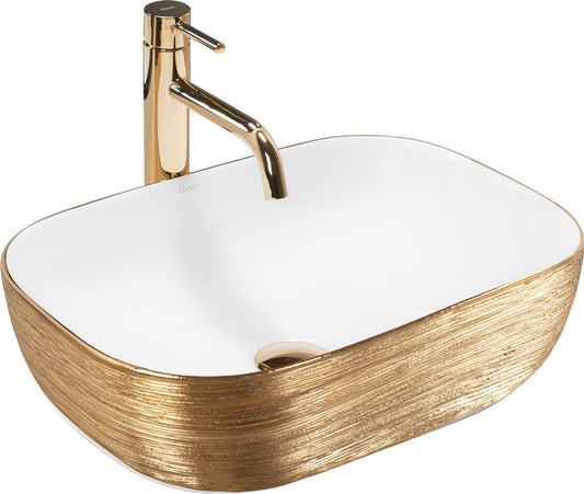 Lavoar pe blat Rea Belinda White GOLD BRUSH 1