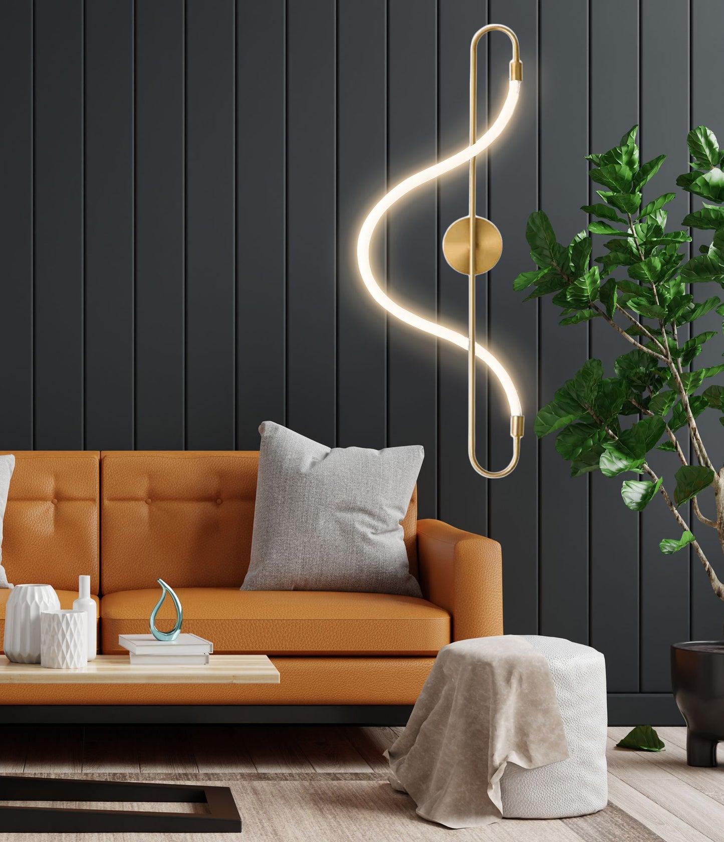 Lampa LED APP858-W Long Gold 5