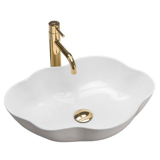 Lavoar pentru blat Rea Pearl White 1