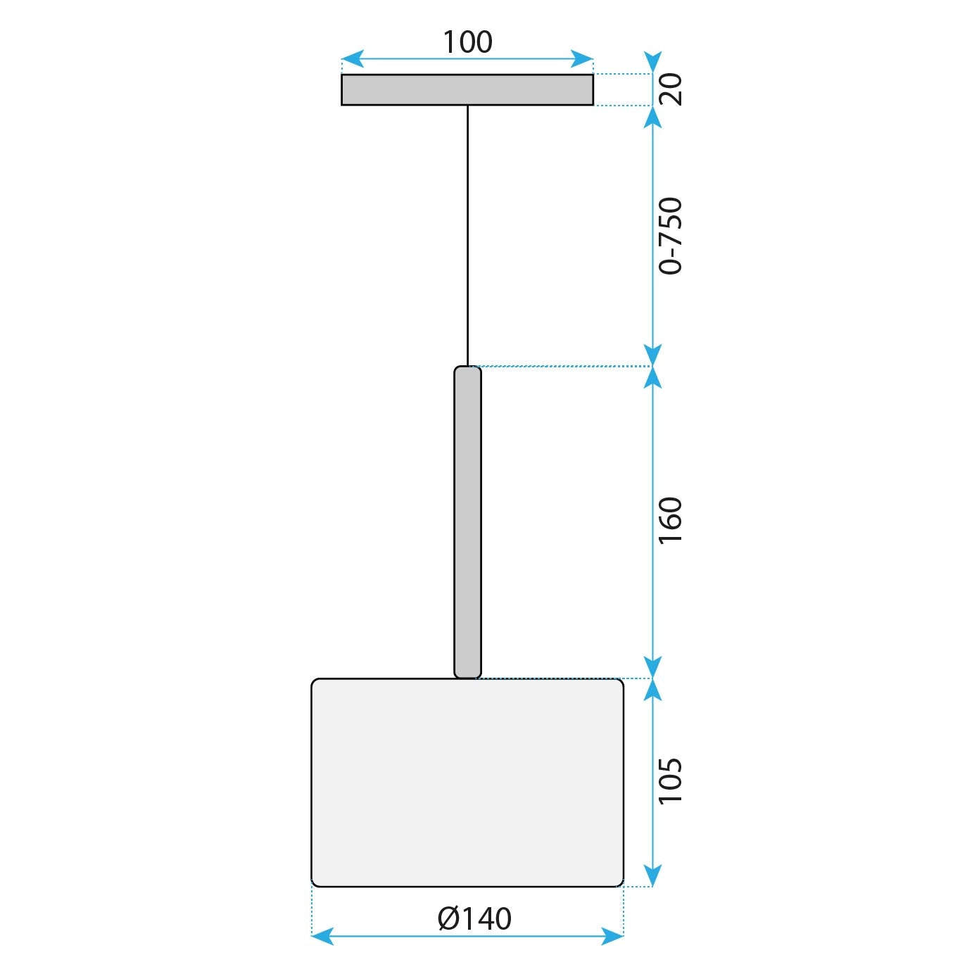 Lampă De Tavan APP1701-1CP Grey A  4