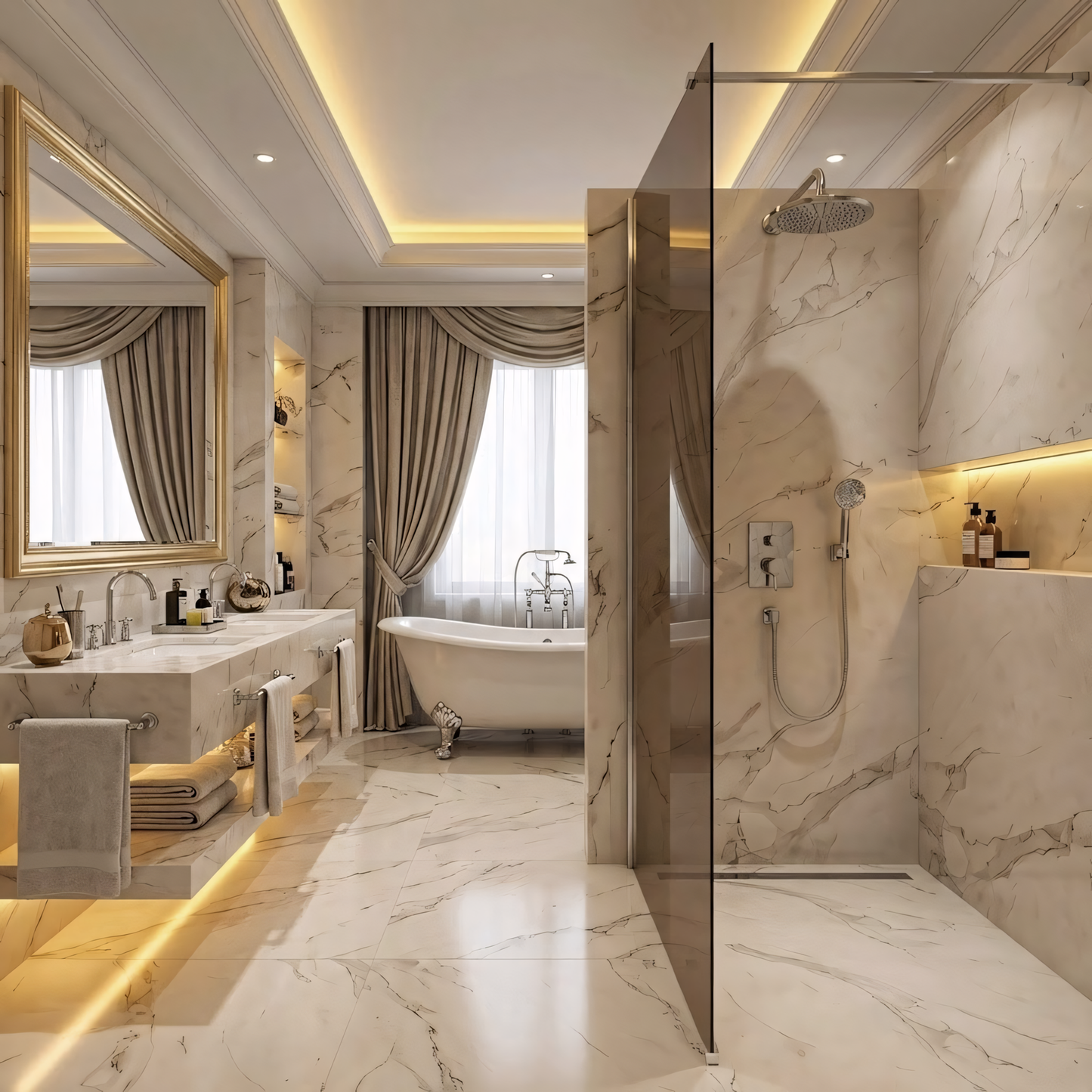 Paravan de dus Rea Flexi Brown / Chrome 120  6
