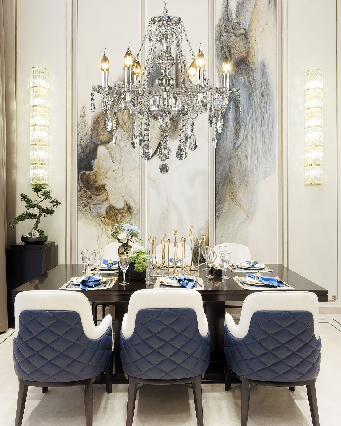 Candelabru cu lampă de cristal 392183  6