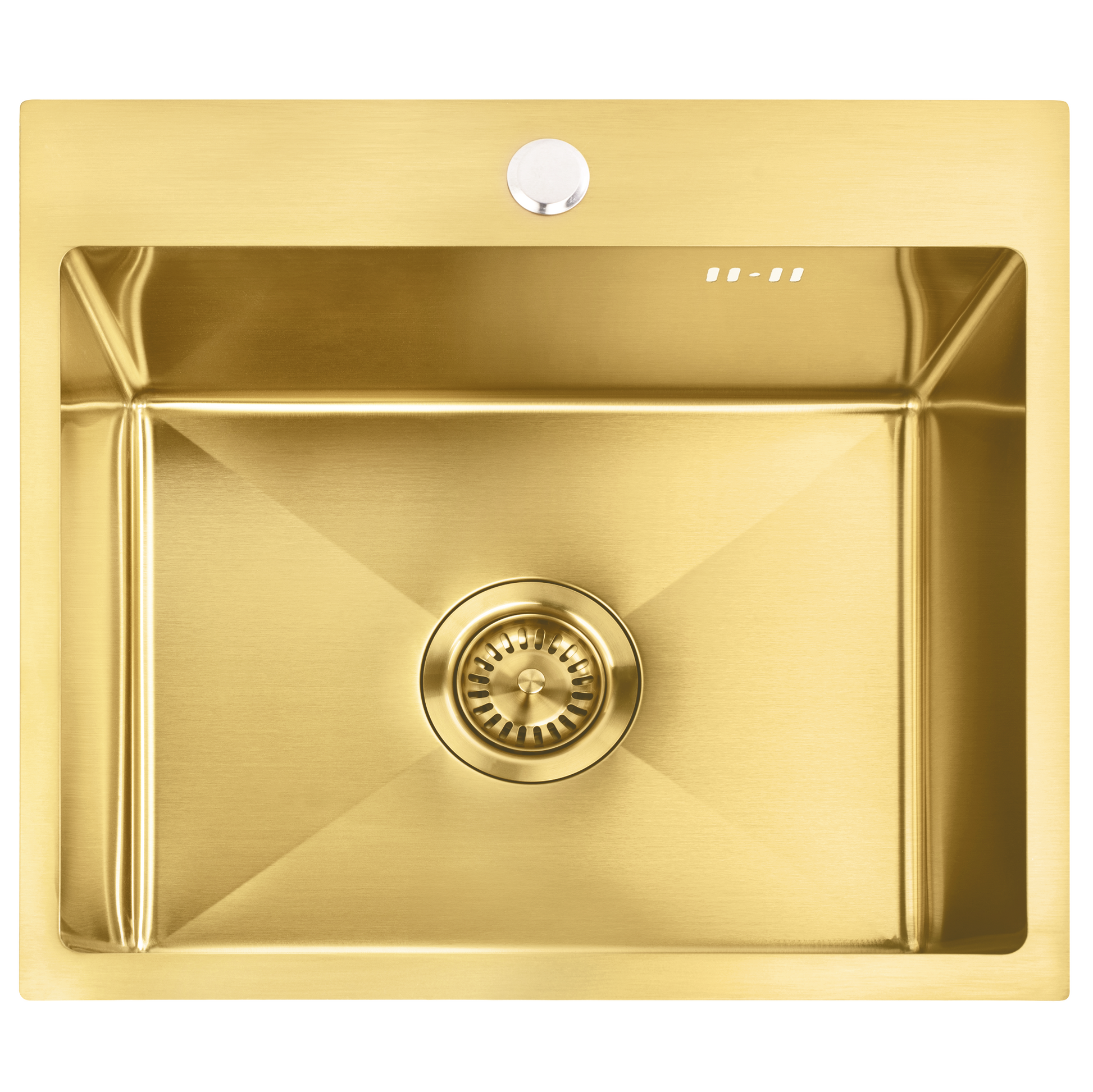 Chiuvetă inox Leo 50 BRUSH GOLD fără robinet de bucătărie 2